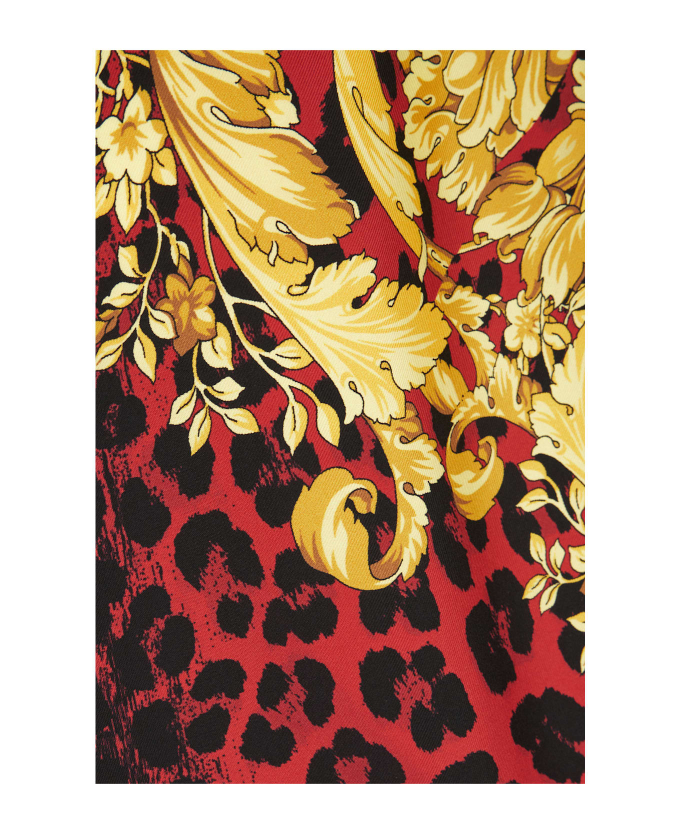 Versace Printed Silk Shirt - LIPSTICK GOLD