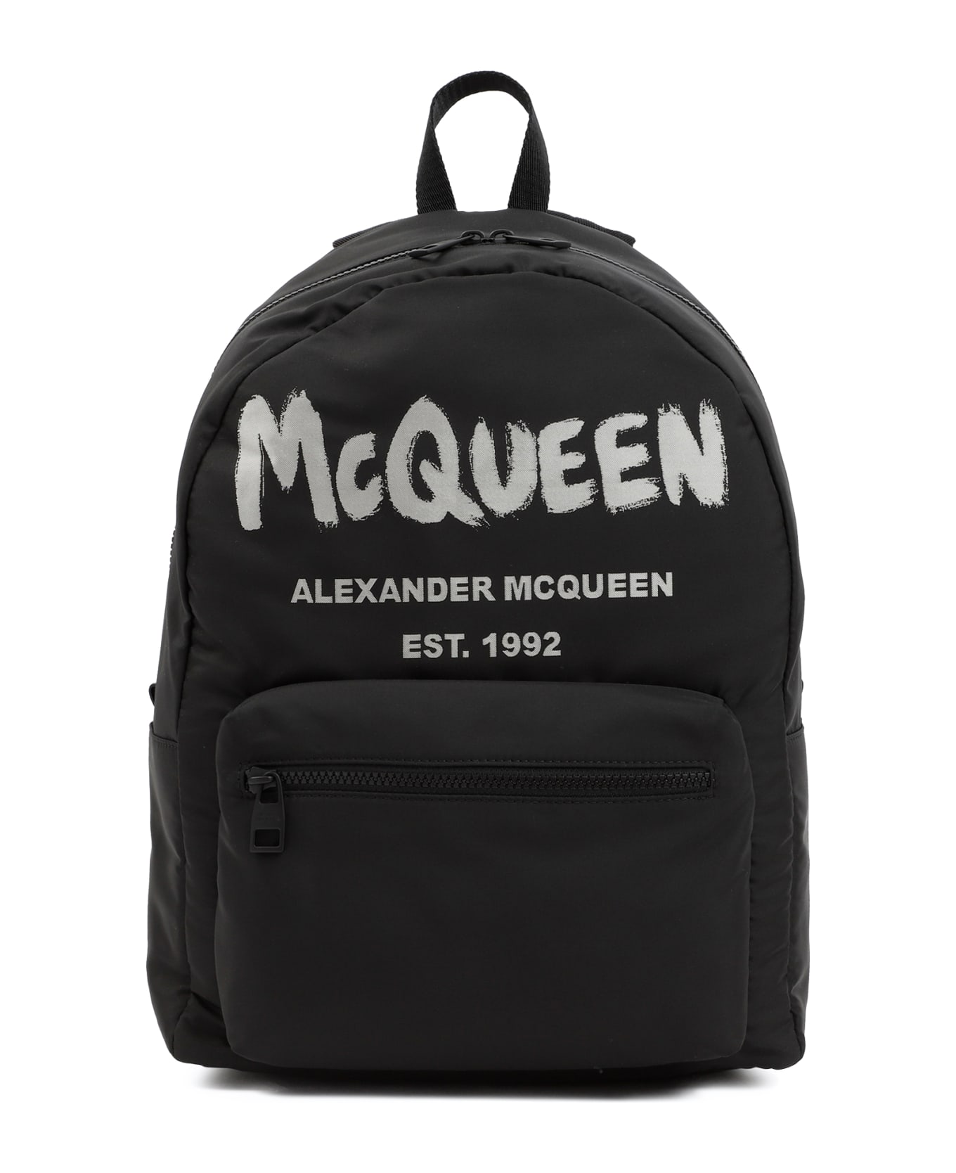 Alexander McQueen Graffiti Metropolitan Printed Backpack - Black Off White