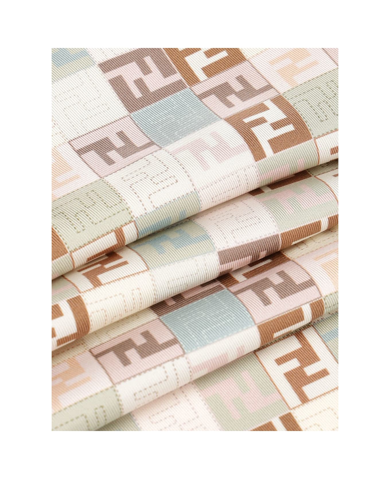 Fendi Twill Silk Foulard - Beige
