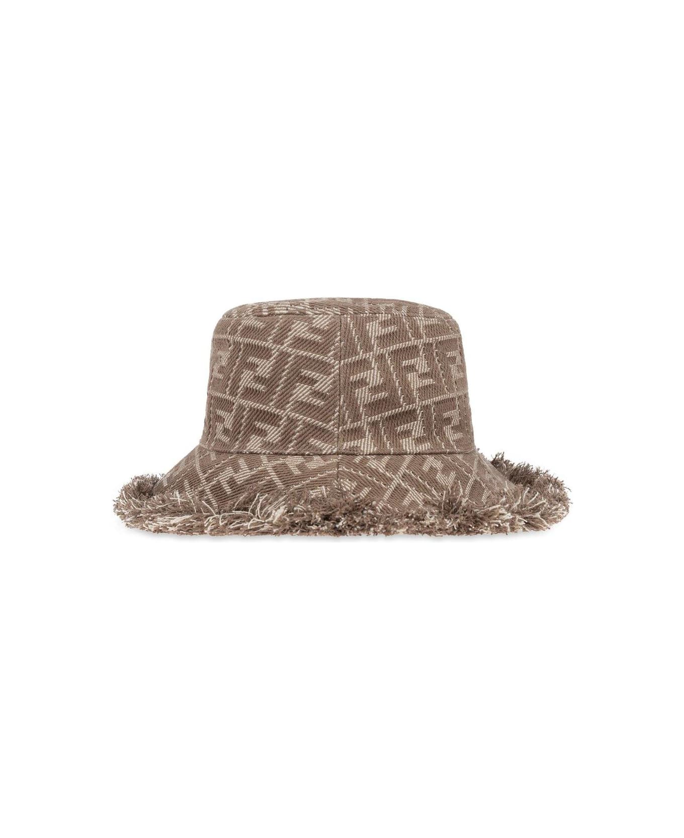 Fendi Ff Monogram Bucket Hat - Dove Grey