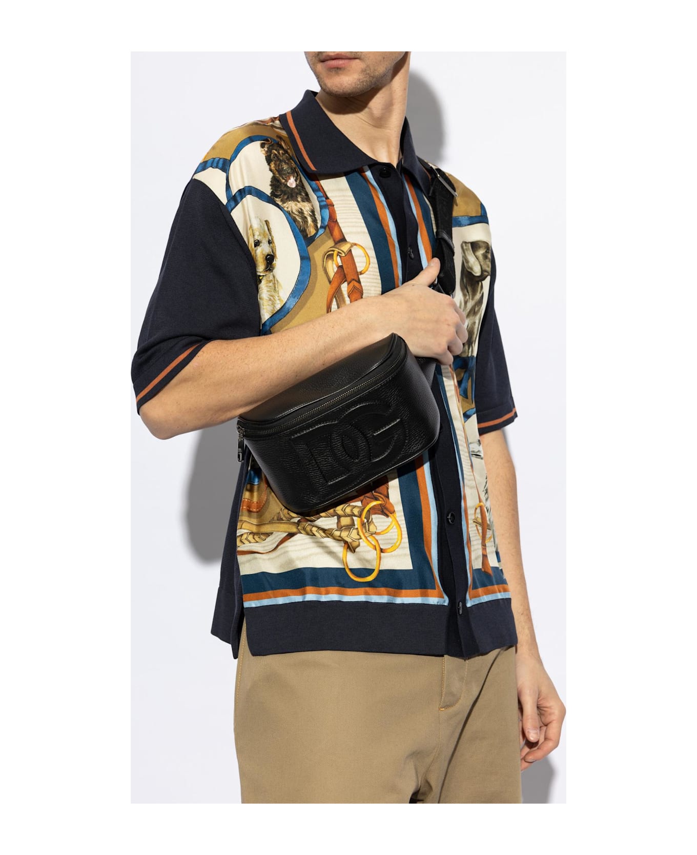 Dolce 
Gabbana Leather Belt Bag - Black