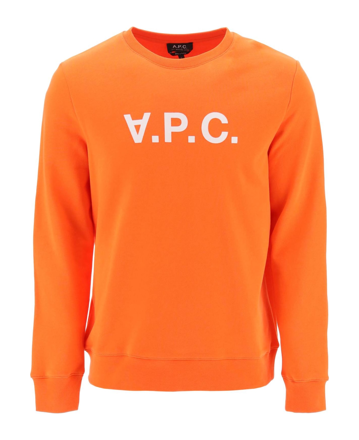 A.P.C. Sweatshirt With Logo - Orange フリース