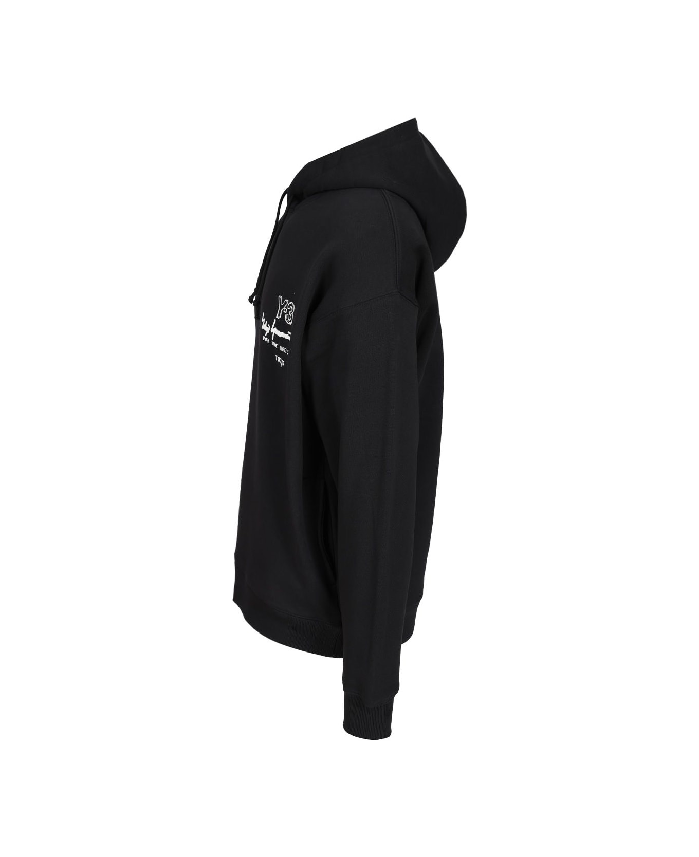 Y-3 Graphic Ft Hoodie - Black