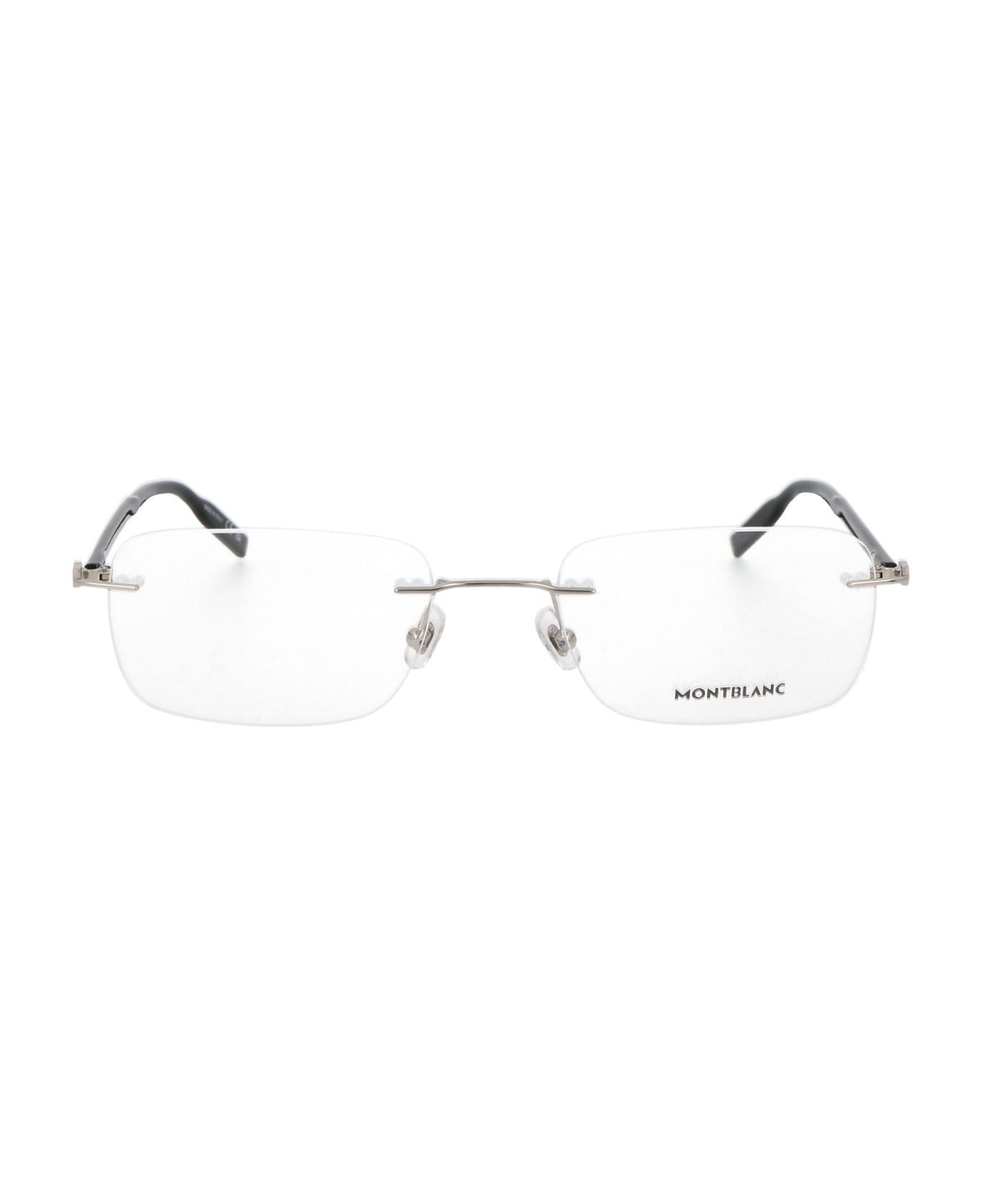 Montblanc Mb0221o Glasses - 007 SILVER BLACK TRANSPARENT