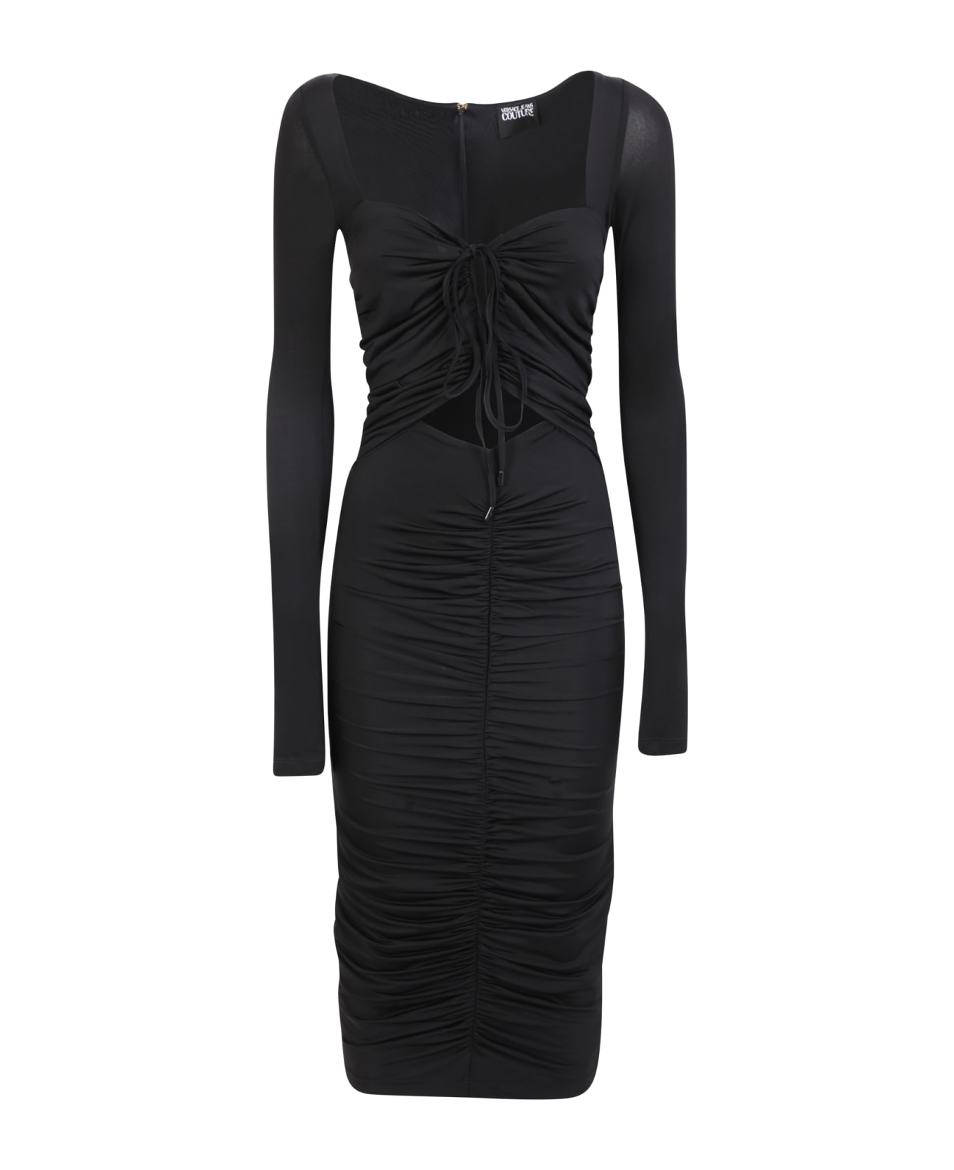 Versace Jeans Couture Cut-out Midi Dress - Black