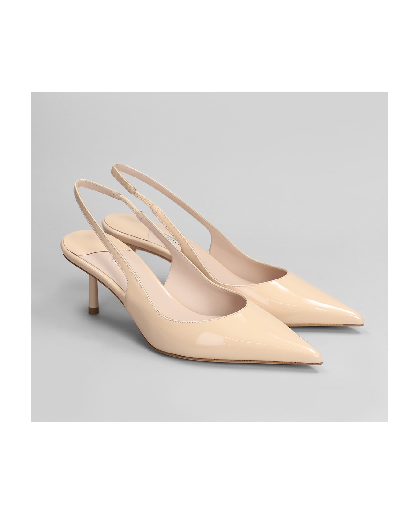 Le Silla Bella Pumps In Powder Patent Leather - powder