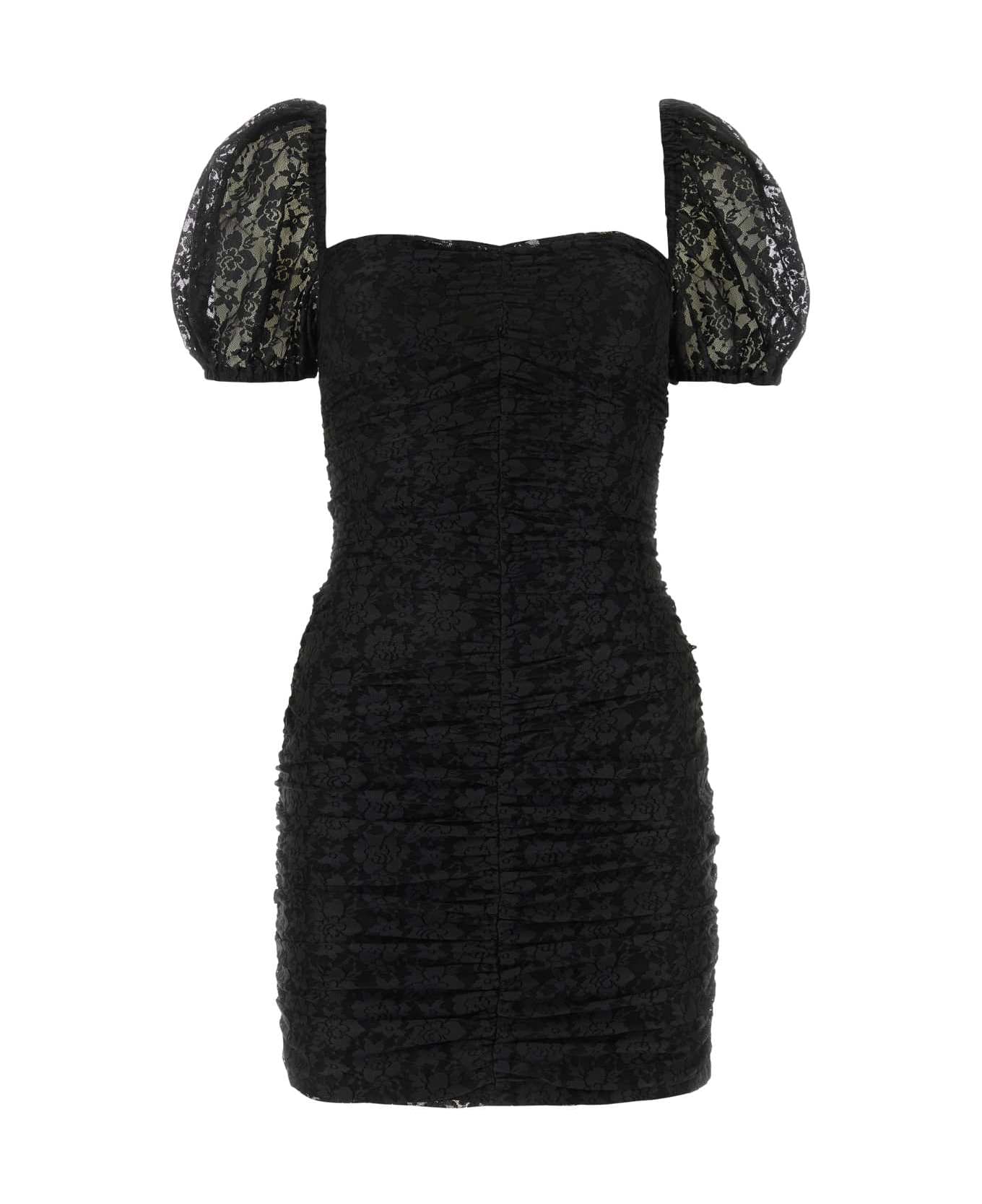 Rotate by Birger Christensen Black Lace Mini Dress - BLACK