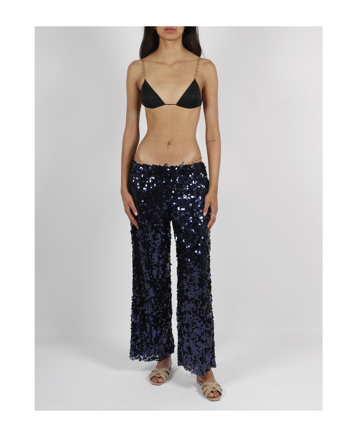 Oseree Night Sequins Pants - Blue