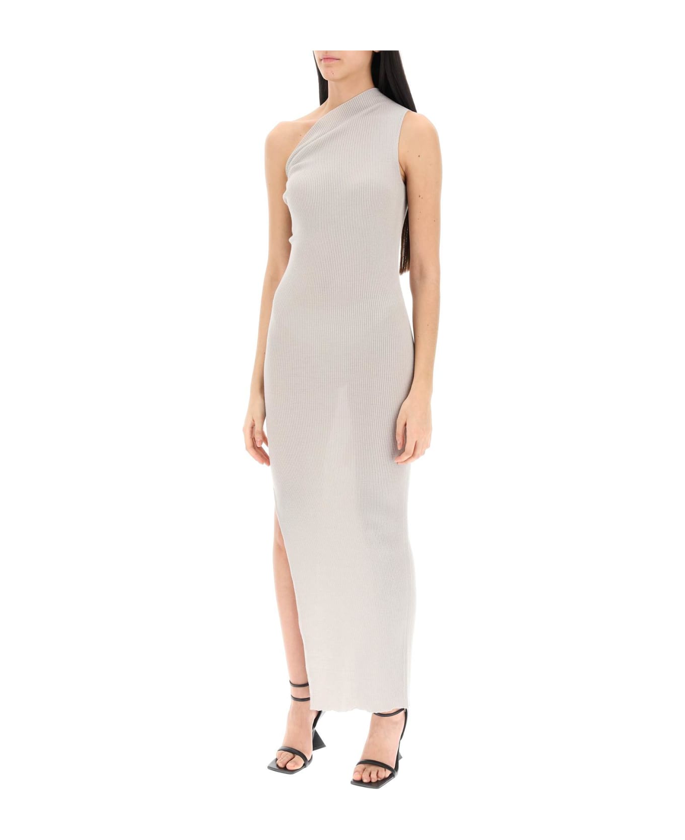 Rick Owens Knitted One-shoulder Dress - PEARL (Grey)