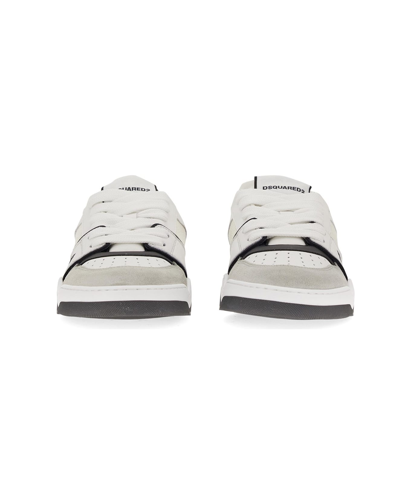 Dsquared2 Spiker Lace-up Low Top Sneakers - BIANCO