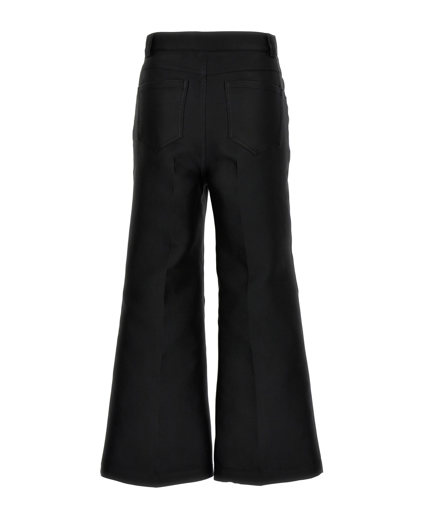 Giambattista Valli Cropped Silk Blend Pants - Black  