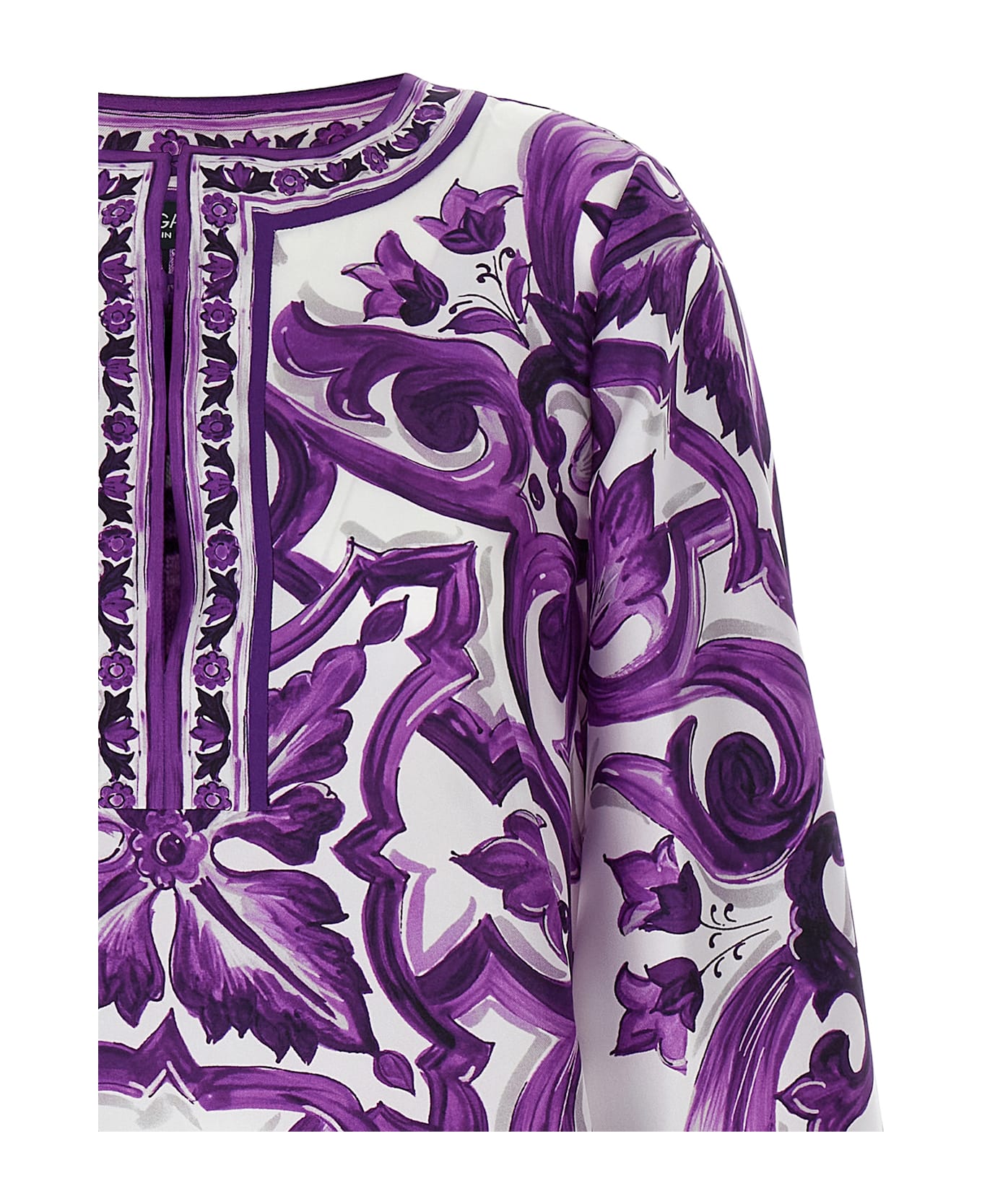 Dolce 
Gabbana 
maiolica
 Print Mini Dress - Purple