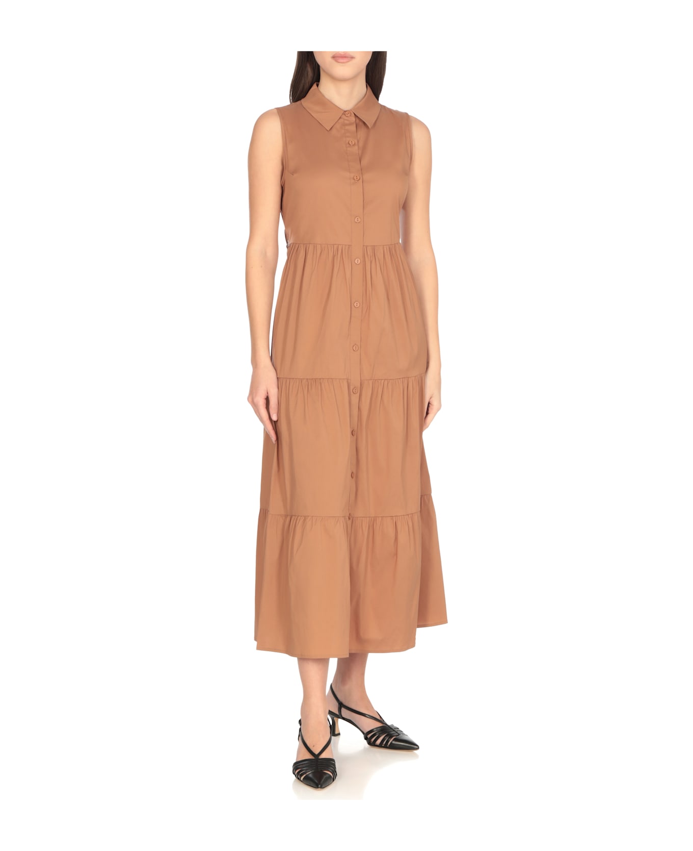 Julie Dee Leather Sandals - Black