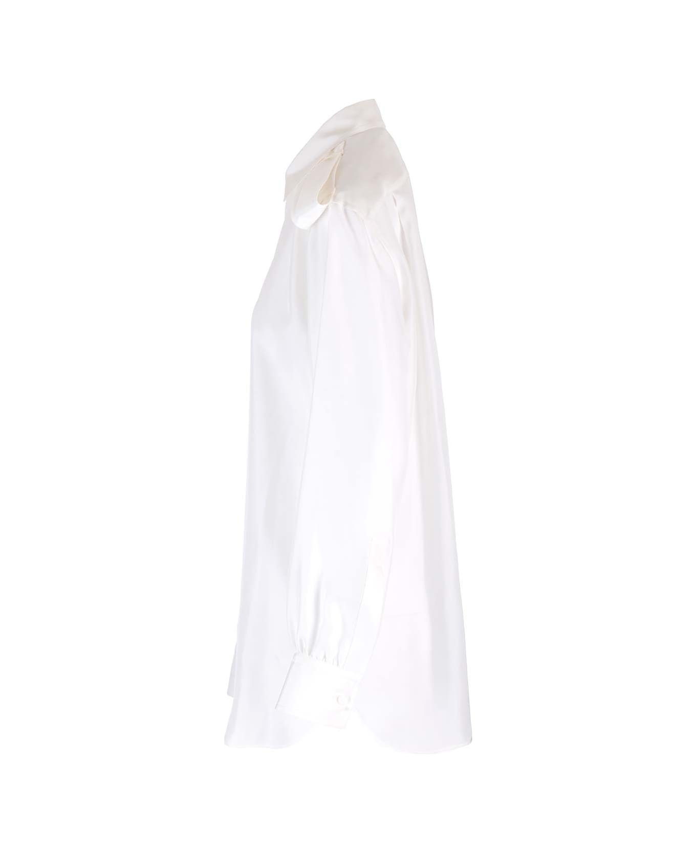 Burberry White Silk Shirt - WHITE シャツ