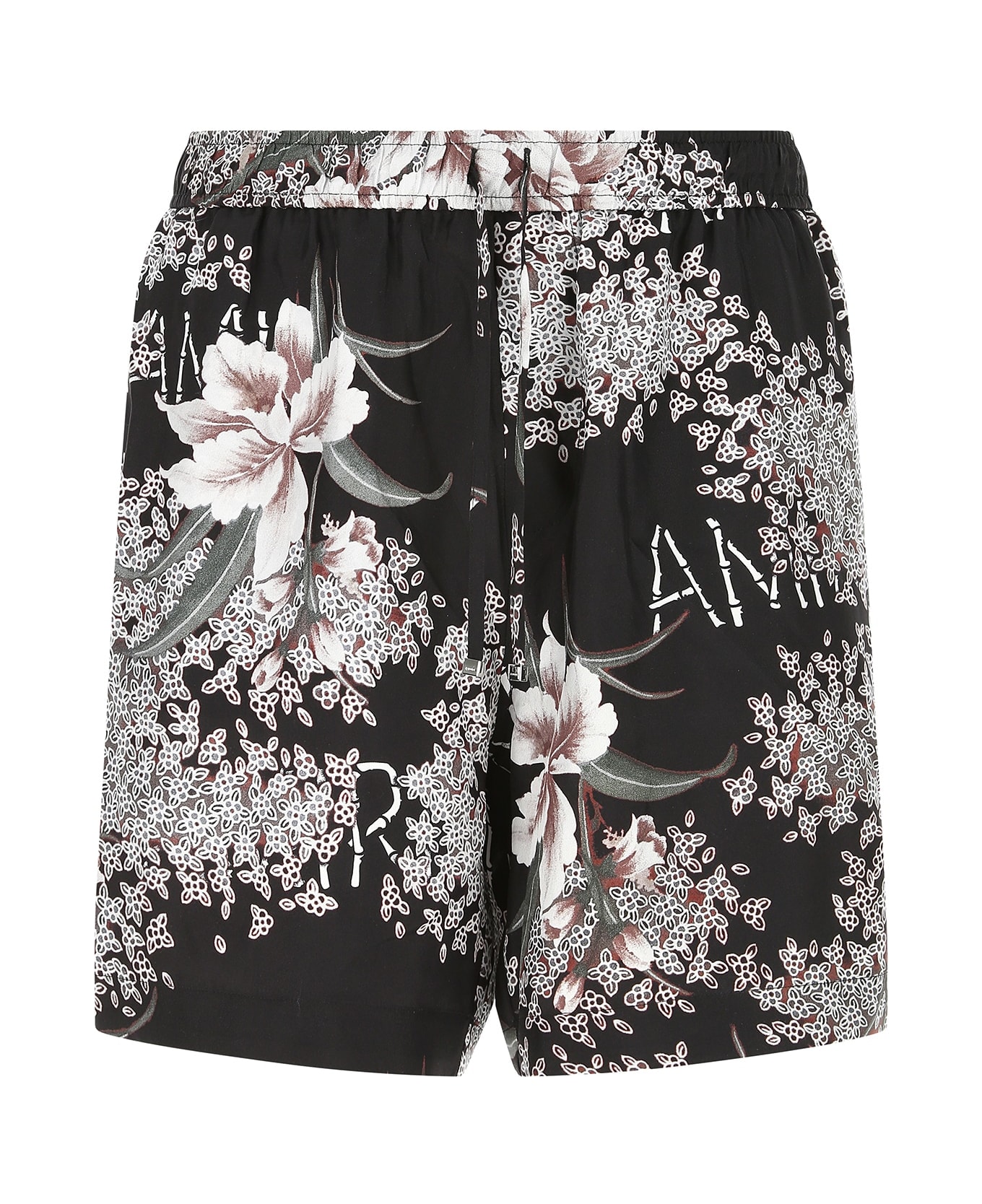AMIRI Printed Silk Bermuda Shorts - BLACK
