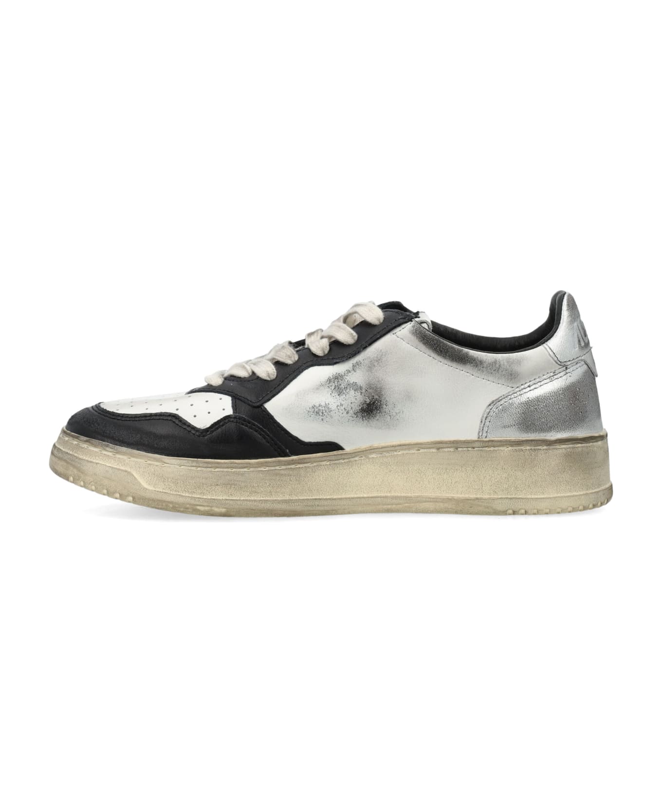 Autry Sup Vintage Sneakers - WHT BLK SLV