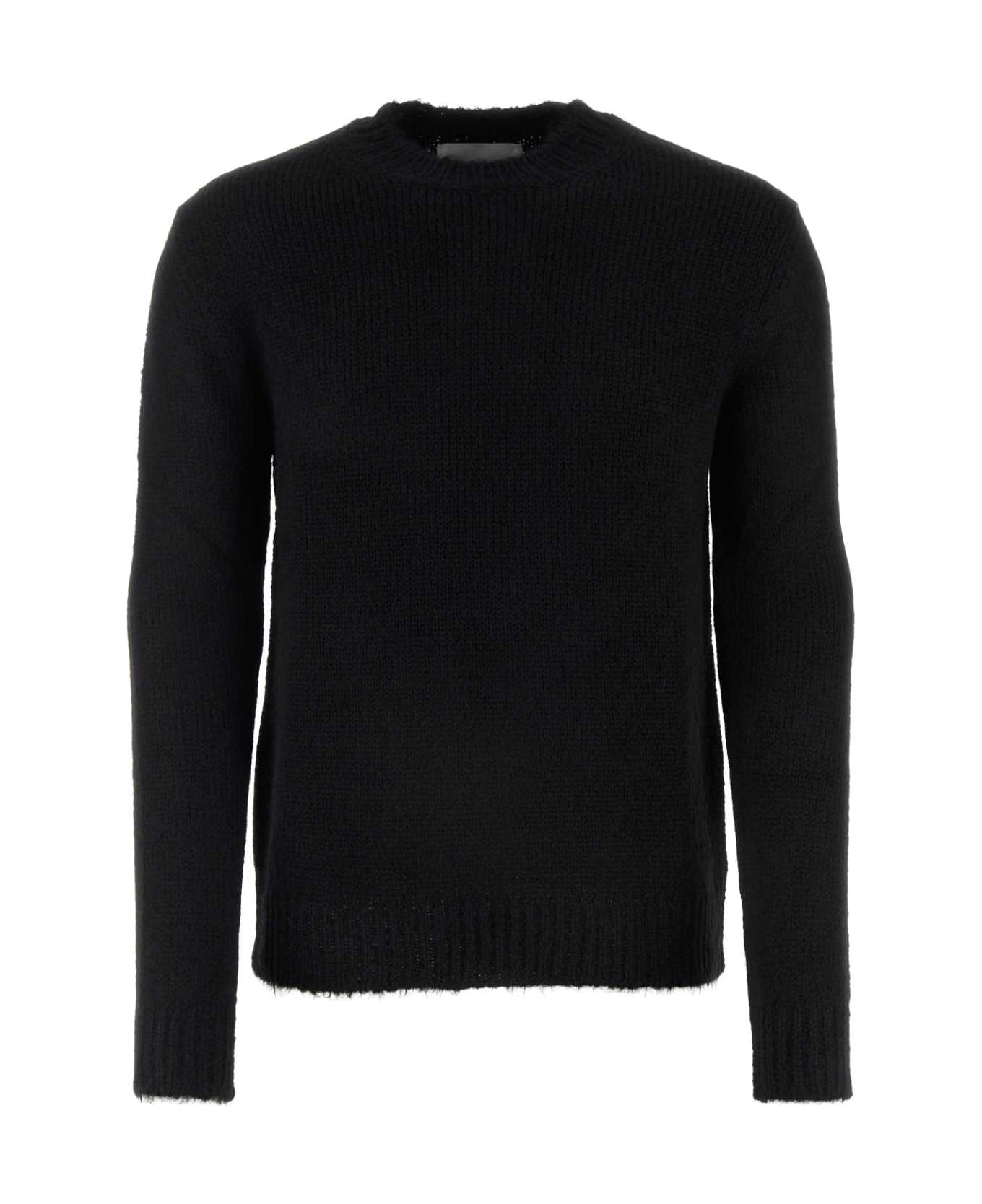 Jil Sander Black Alpaca Blend Sweater - 1