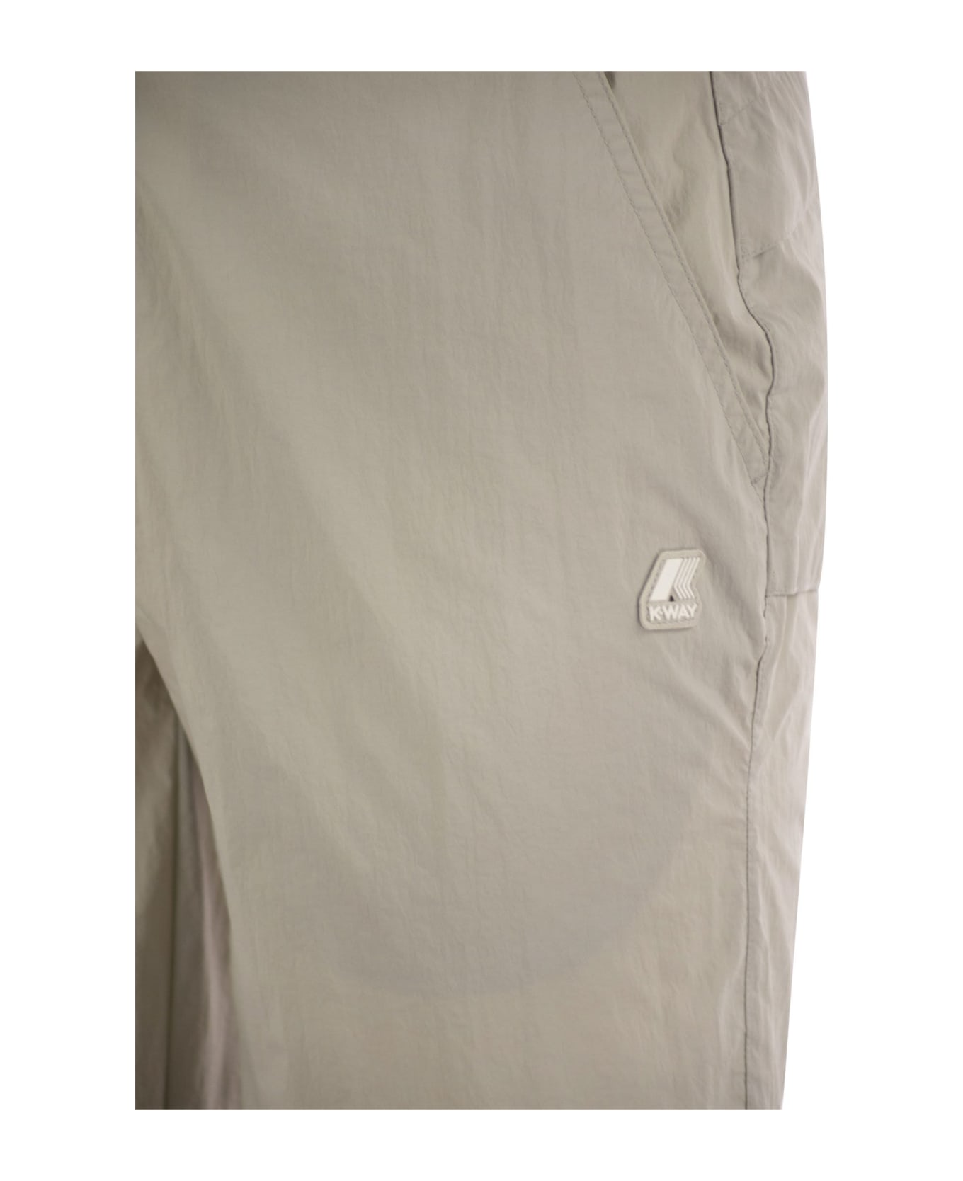 K-Way Doret - Bermuda Shorts In Technical Fabric - Beige