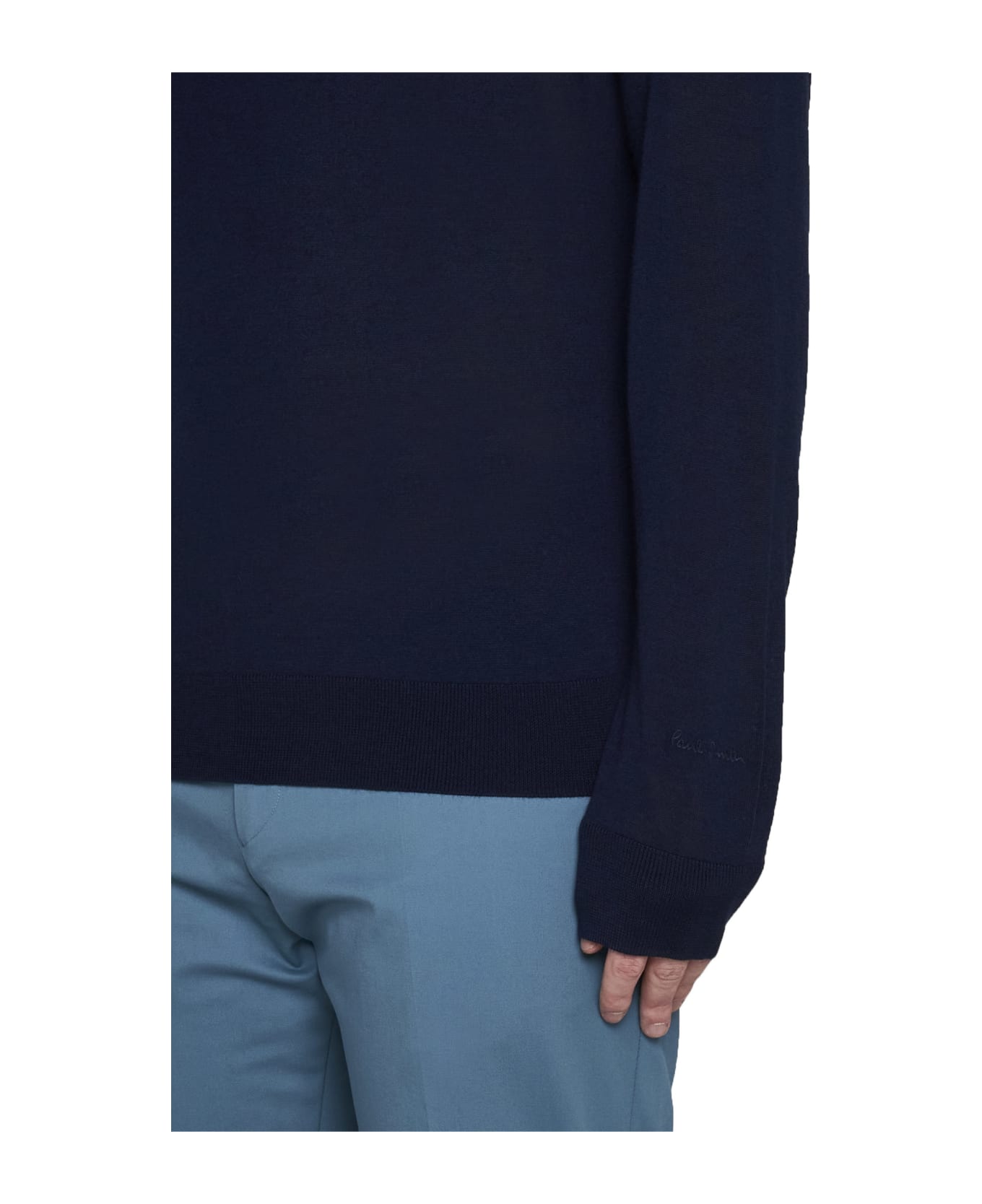 Paul Smith Long-sleeved Knit Polo Shirt - Dk na