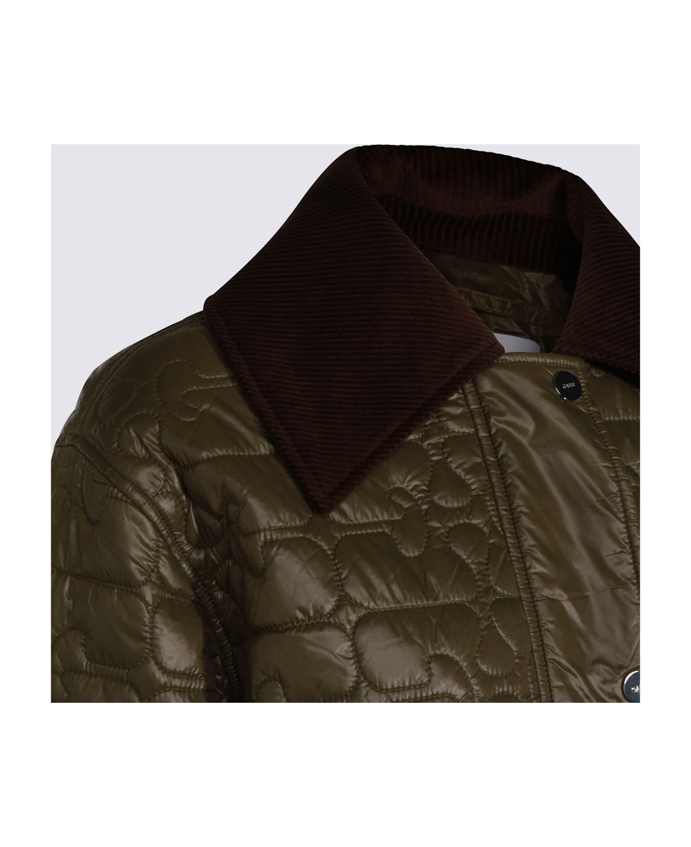 Ganni Olive Green Down Jacket - KALAMATA ダウンジャケット