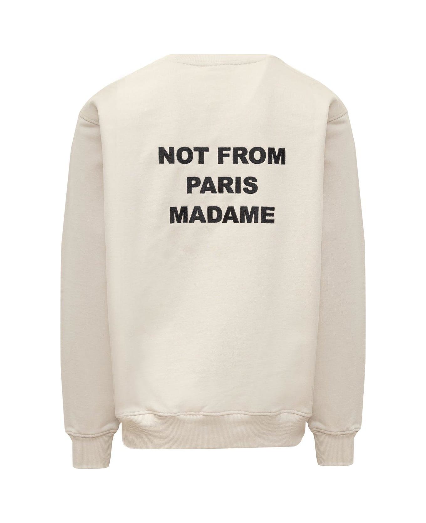Drôle de Monsieur Logo-printed Crewneck Sweatshirt - NEUTRALS