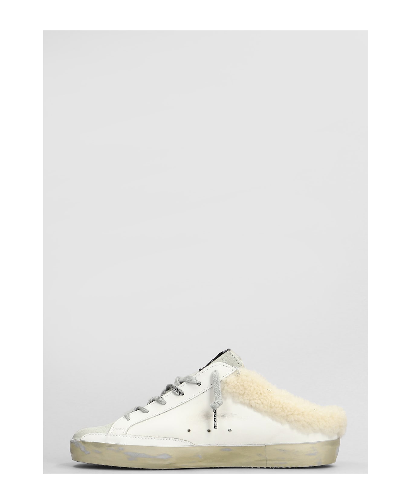 Golden Goose Superstar Sneakers In White Suede And Leather - white