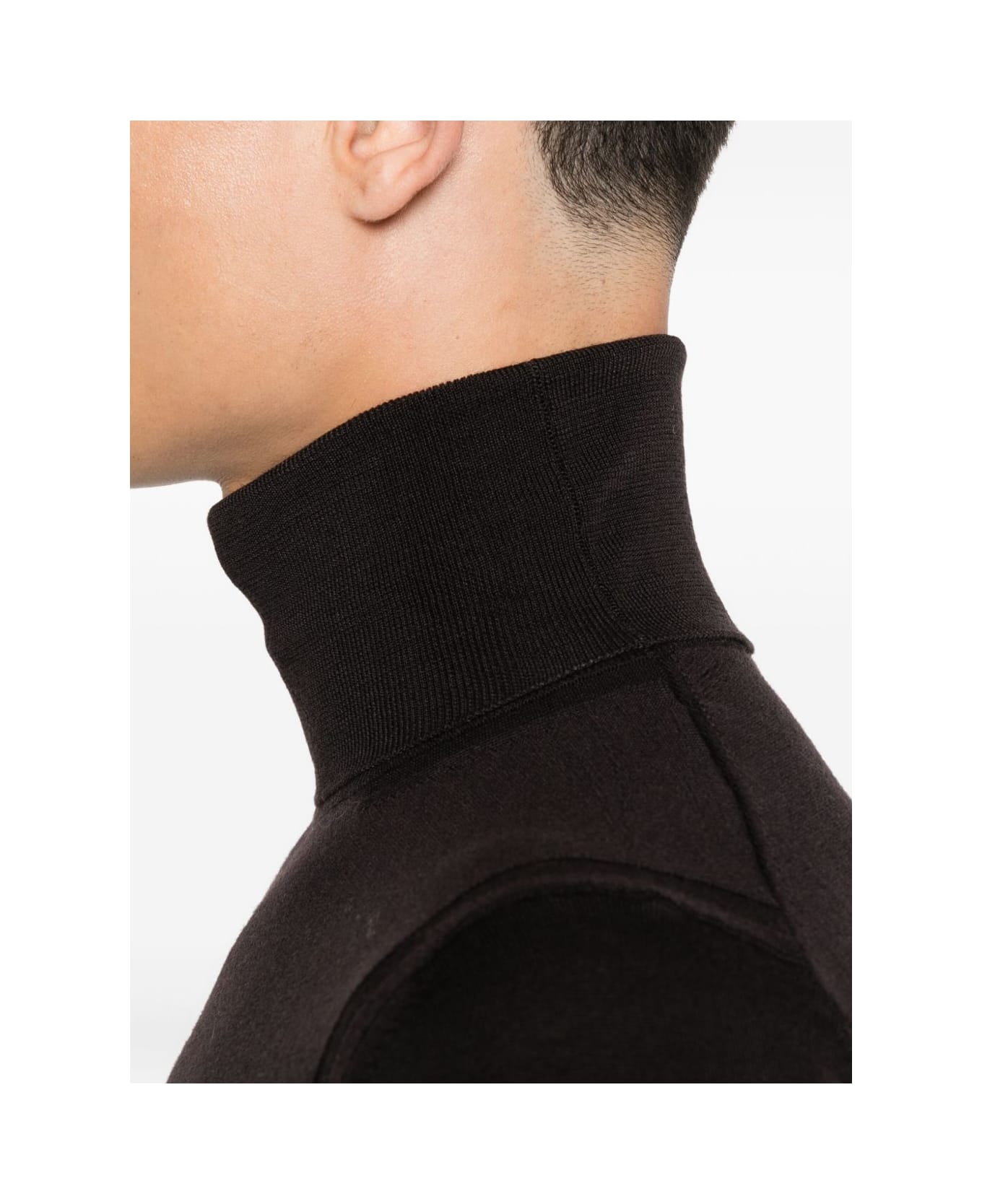 Paolo Pecora Wool Turtleneck Sweater - Brown