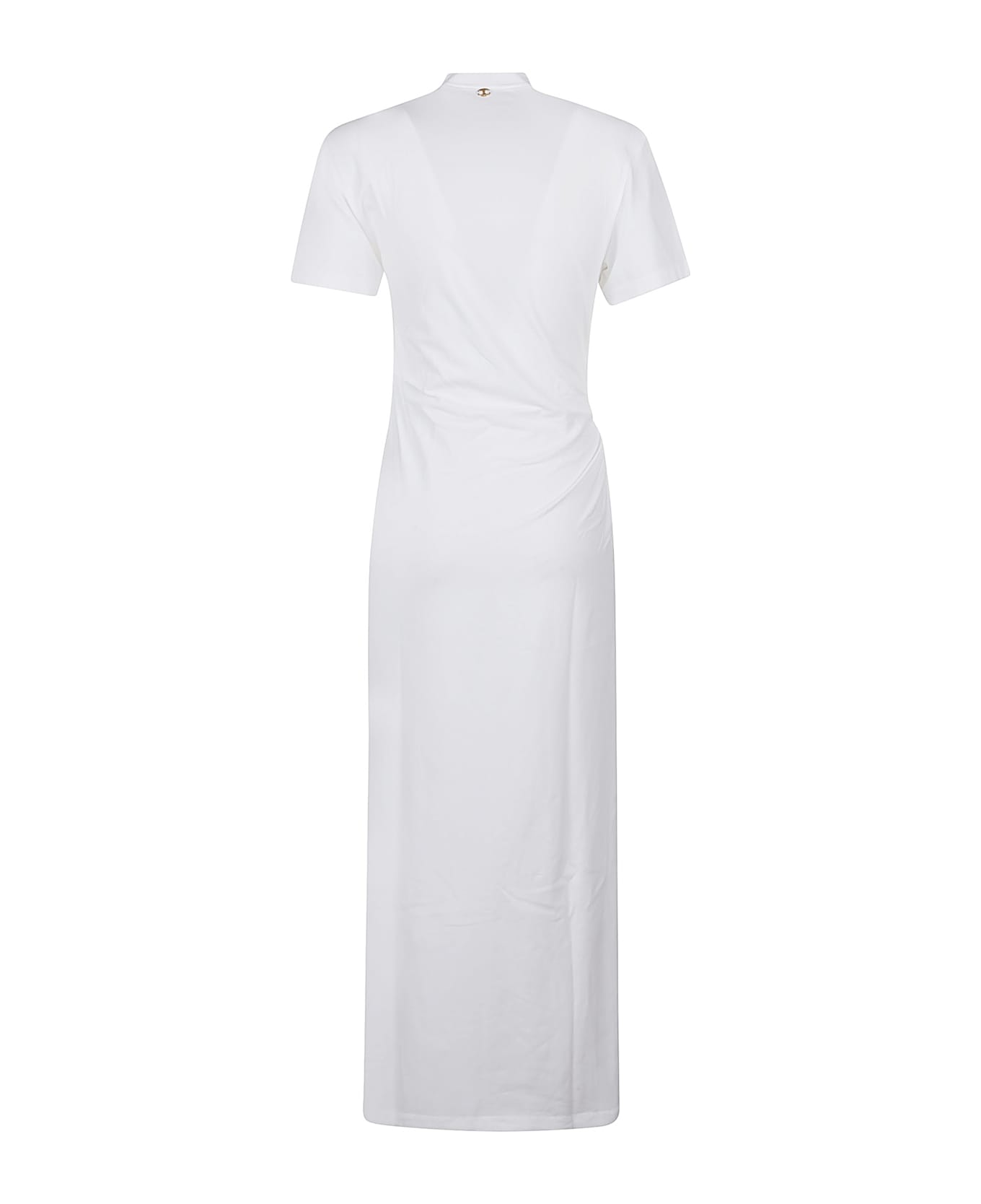 Paco Rabanne Short Sleeve Long Dress - White