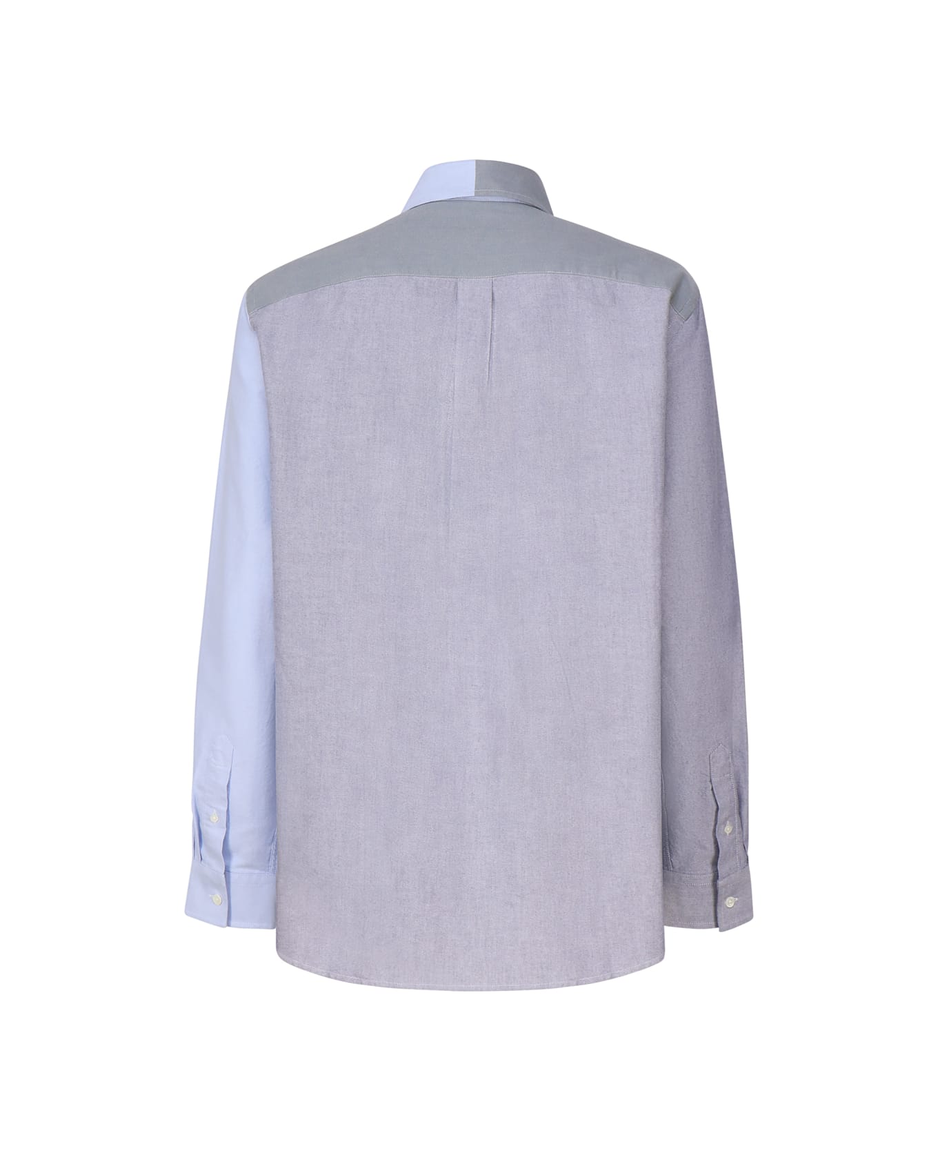 J.W. Anderson Patchwork Shirt With Anchor Embroidery - Grey, light blue