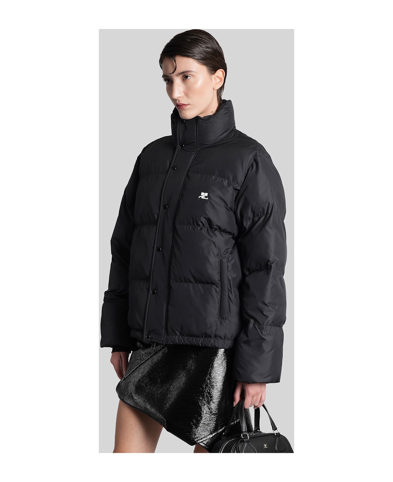Courrèges Puffer In Black Polyester - black