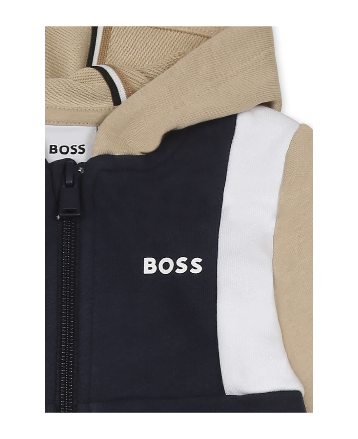 Hugo Boss Blue Suit For Baby Boy With Logo - Blue