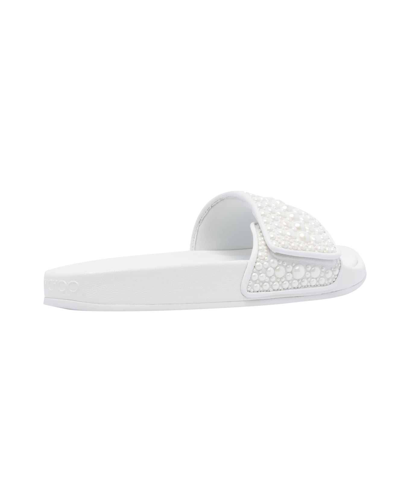 Jimmy Choo Fitz Slide Sandals - White