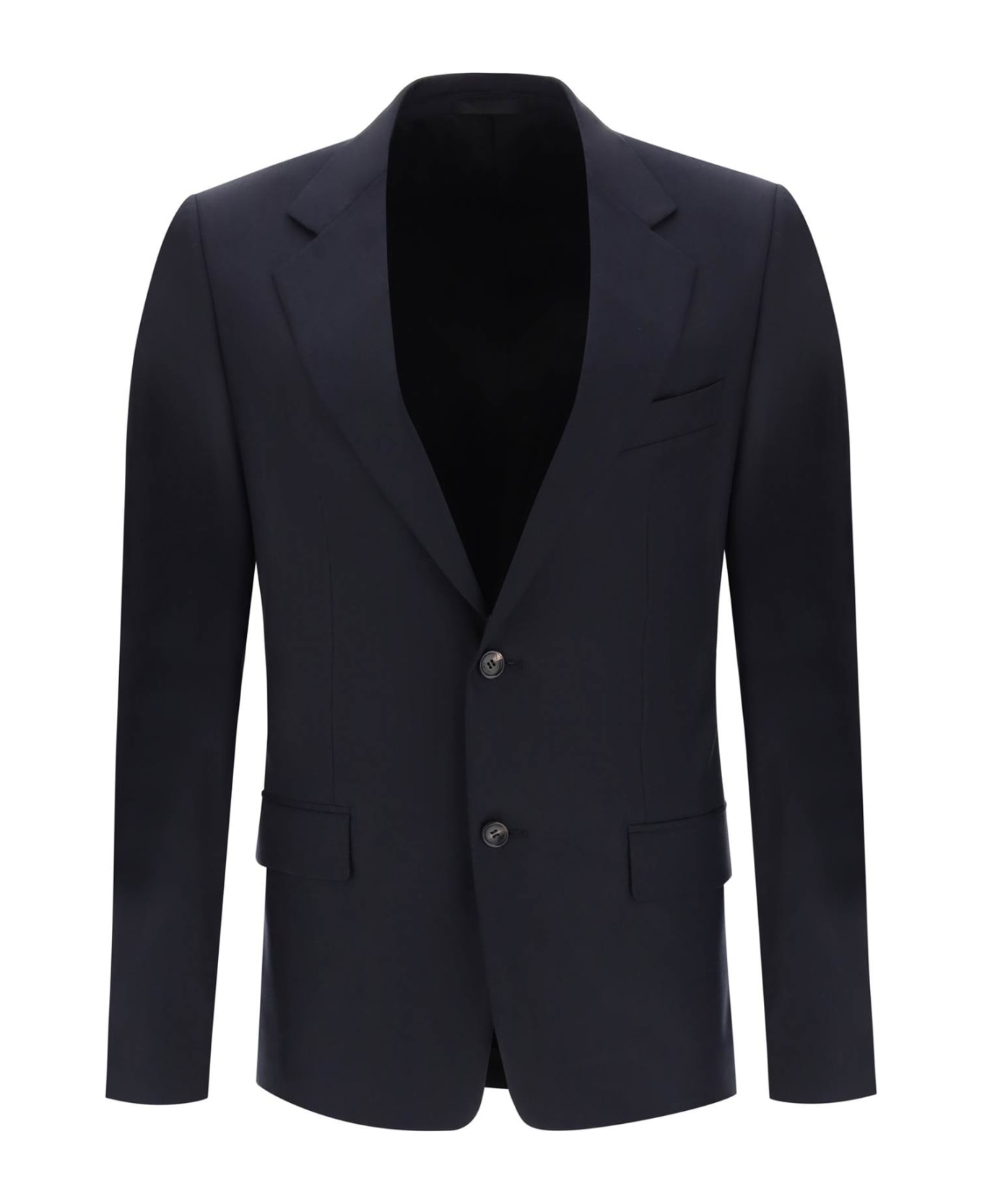 Lanvin Single-breasted Jacket In Light Wool - NAVY (Blue)