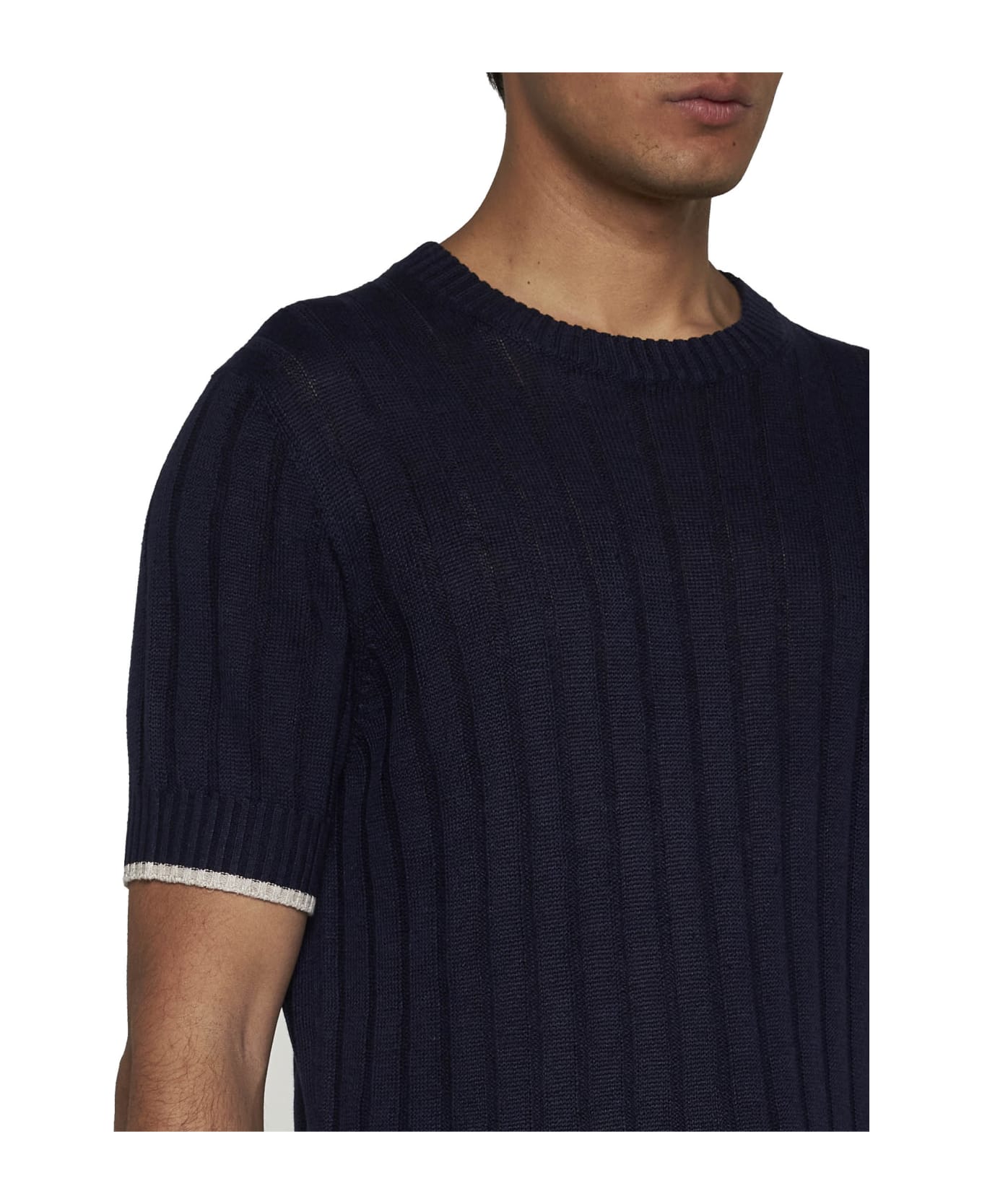 Brunello Cucinelli T-shirt - Blu navy ニットウェア