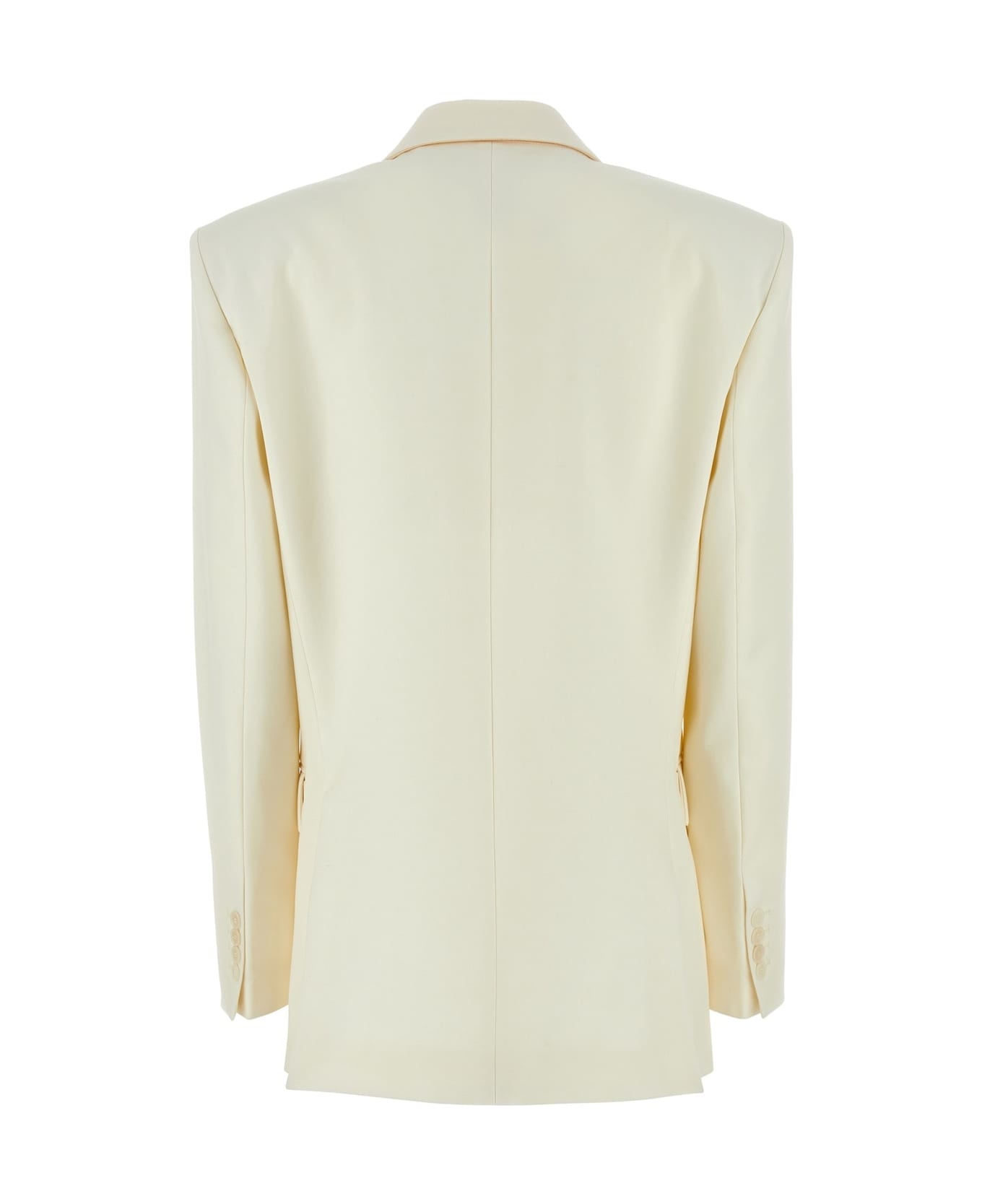Magda Butrym Ivory Wool Blend Oversize Blazer - CREAM