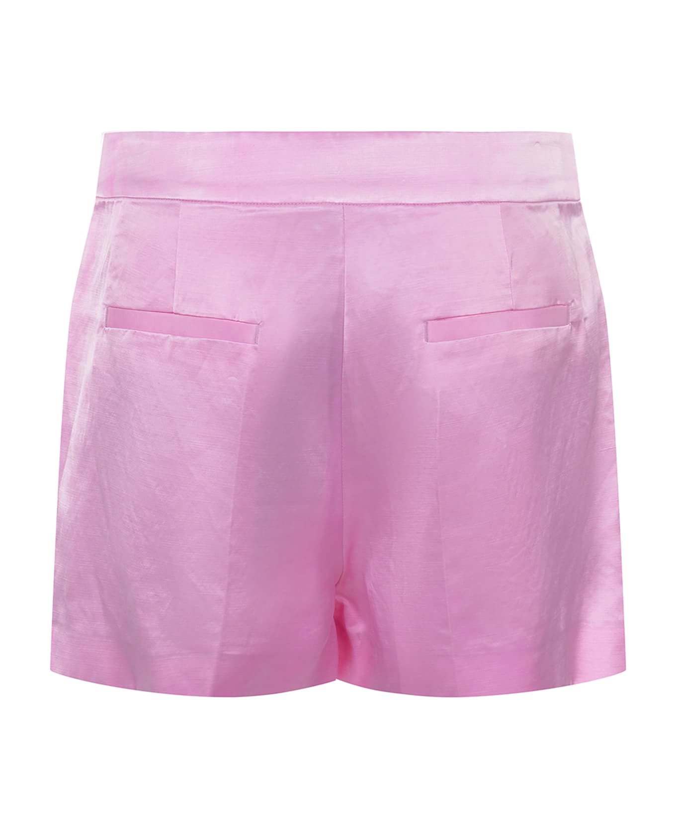 Pinko 'scintille' Shorts Made Of Linen Blend. - Pink