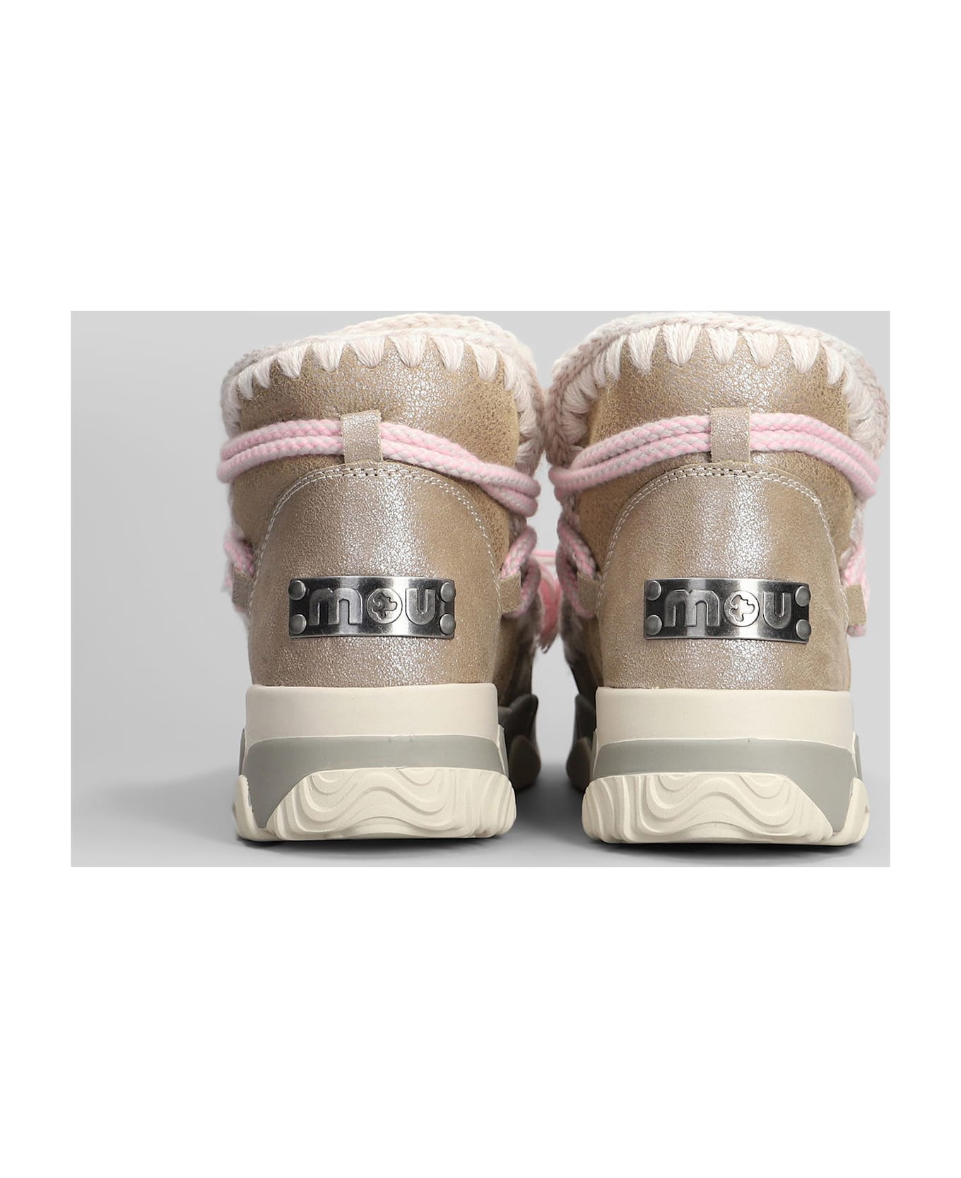 Mou Trainer 02 Scoubidoo Sneakers In Beige Leather - beige