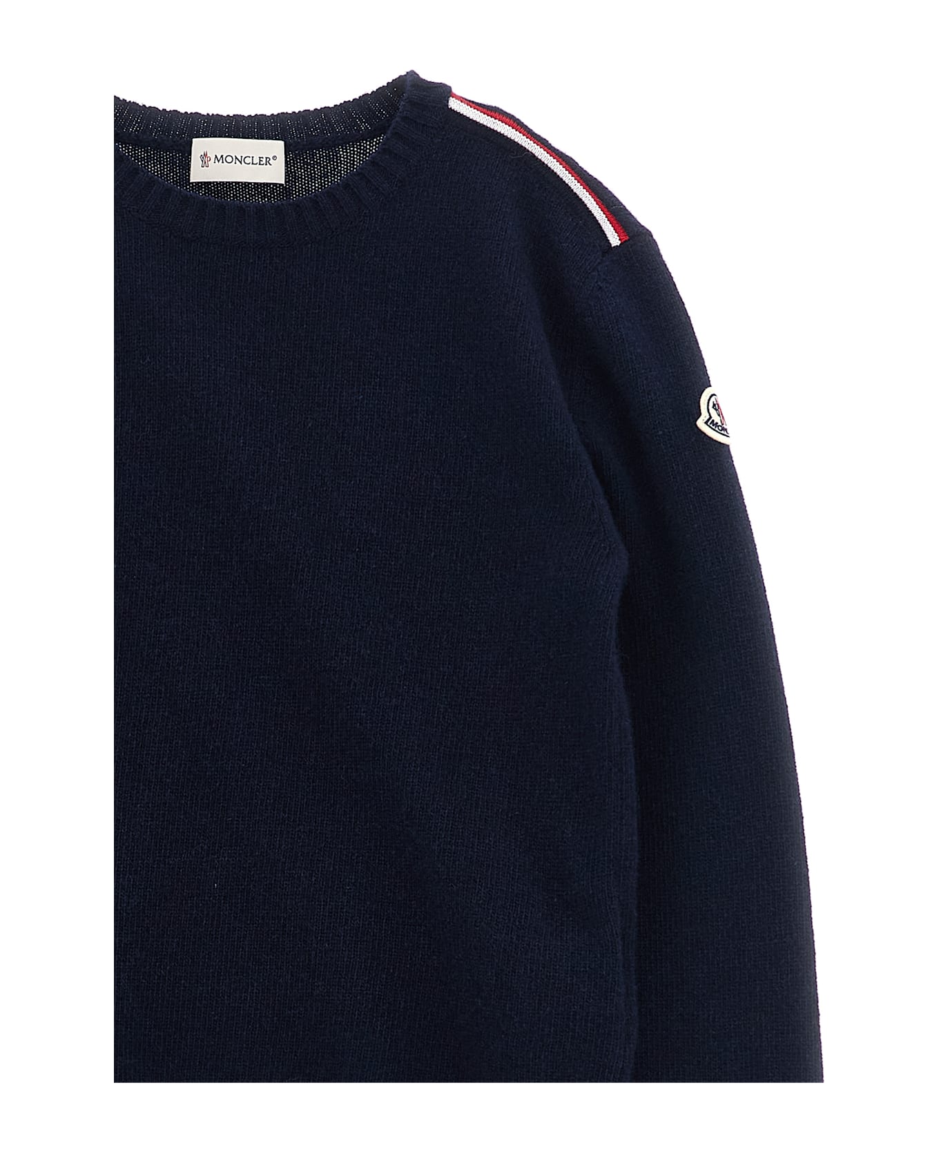 Moncler Tricolor Detail Sweater - Blue