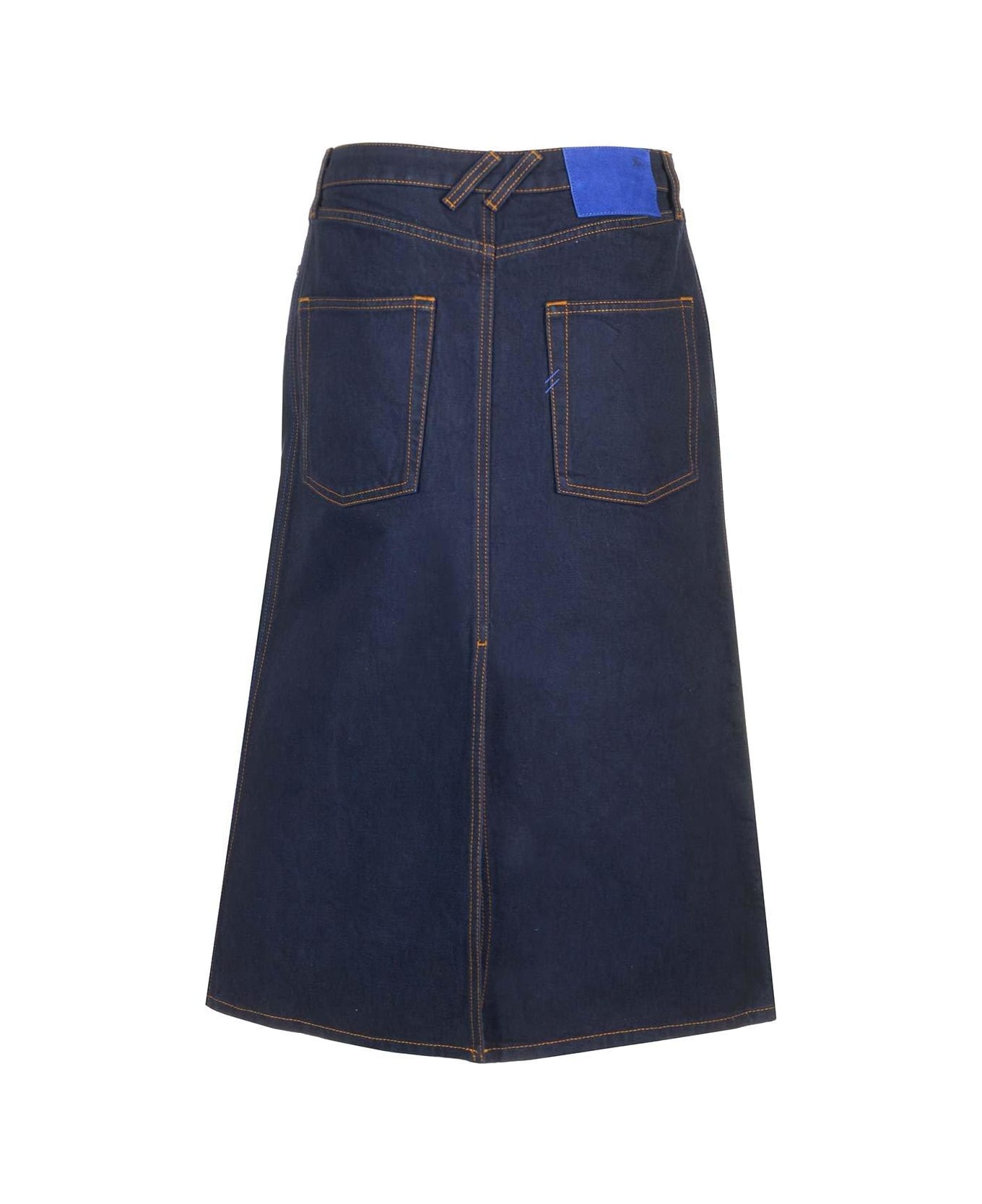 Burberry Japanese Front-slit Denim Midi Skirt - Blu スカート