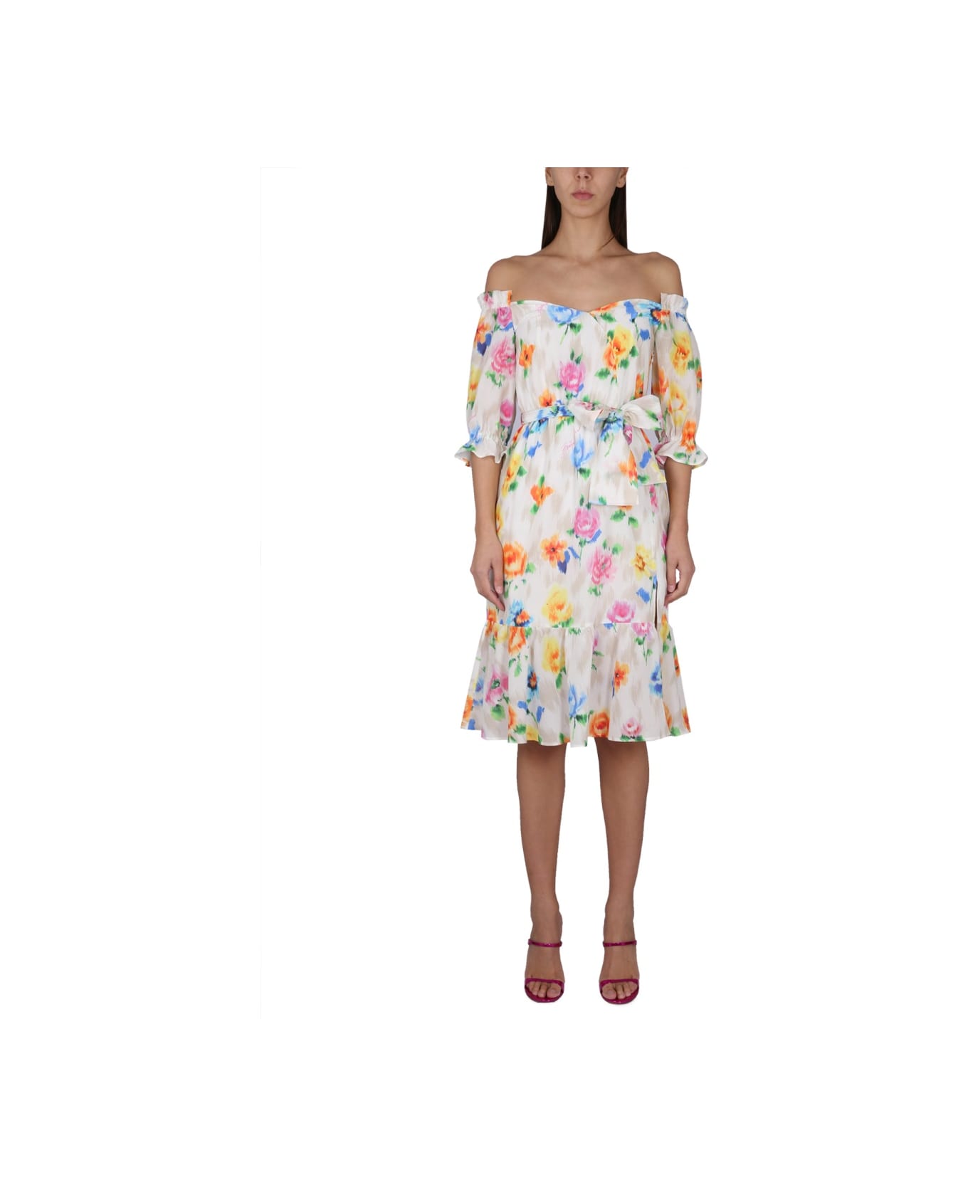 Boutique Moschino Dress With Floral Pattern - MULTICOLOUR