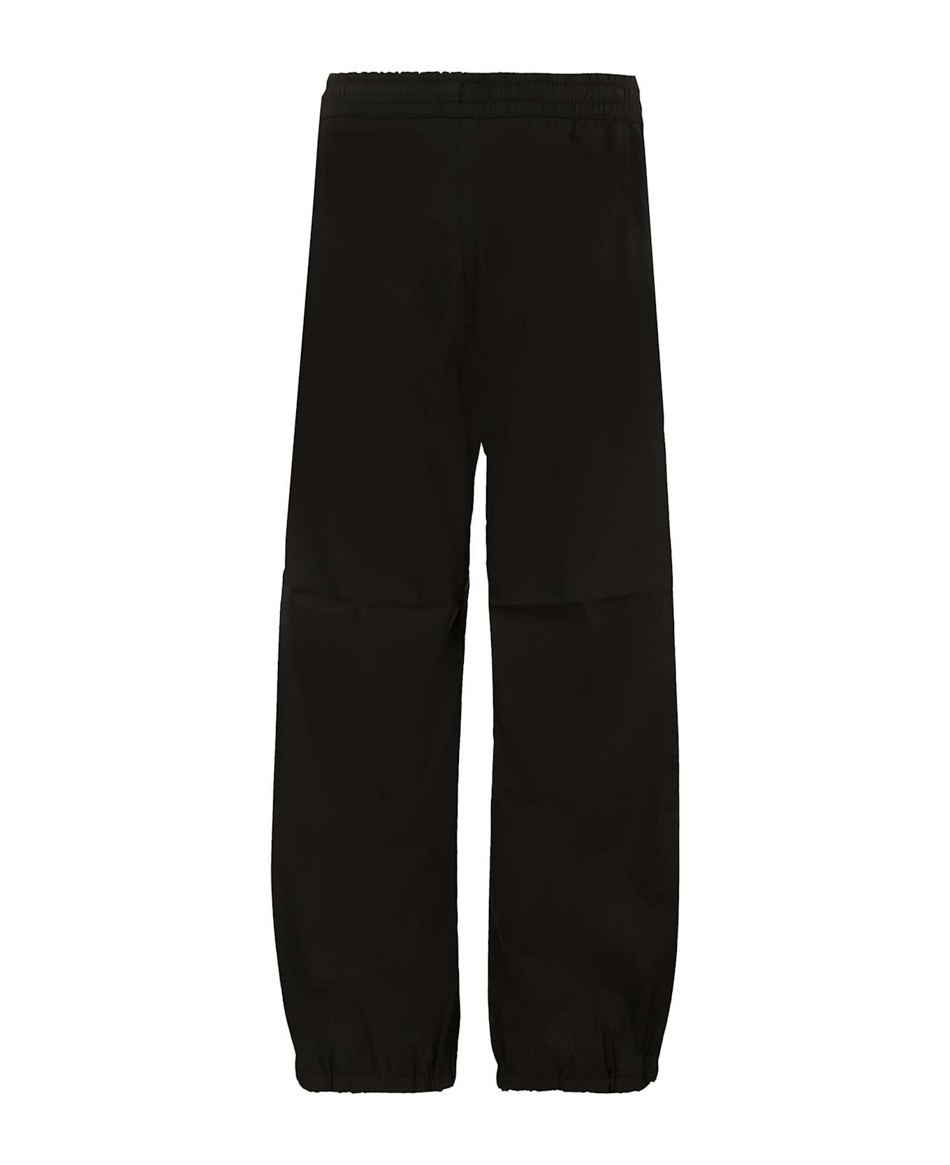 MSGM Black Trousers For Boy With Logo - Black