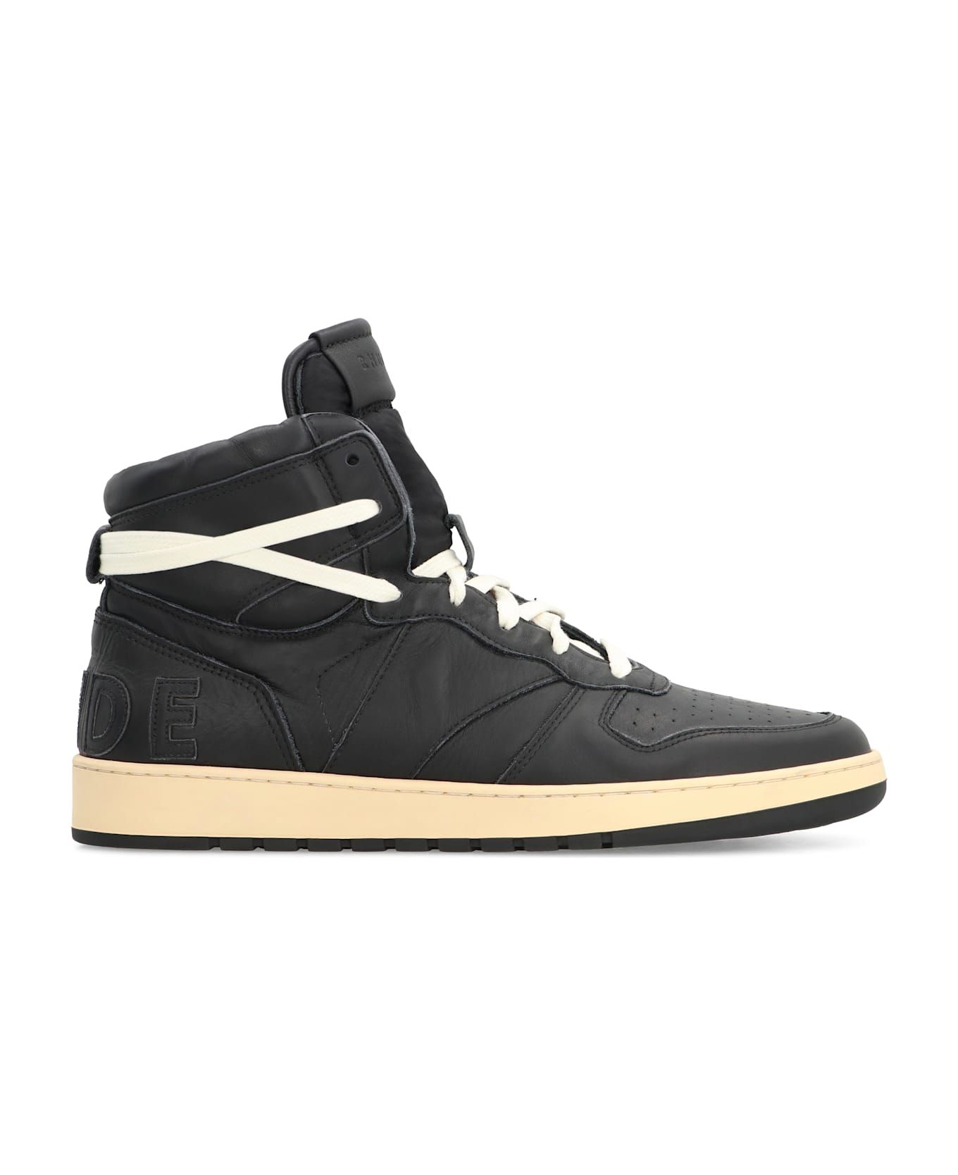 Rhude Rhecess Leather High-top Sneakers - black