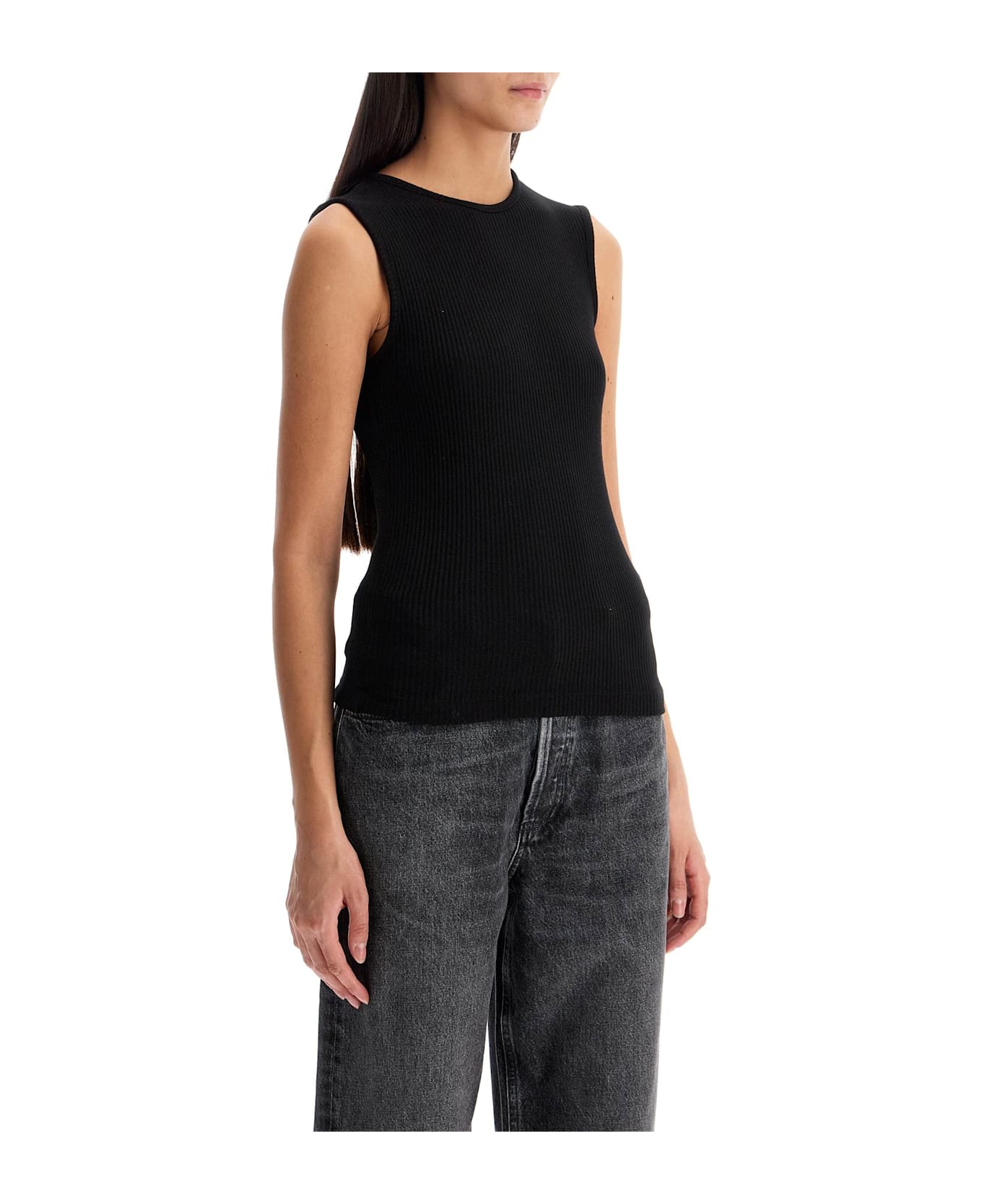 AGOLDE 
ribbed Binx Tank - Nero