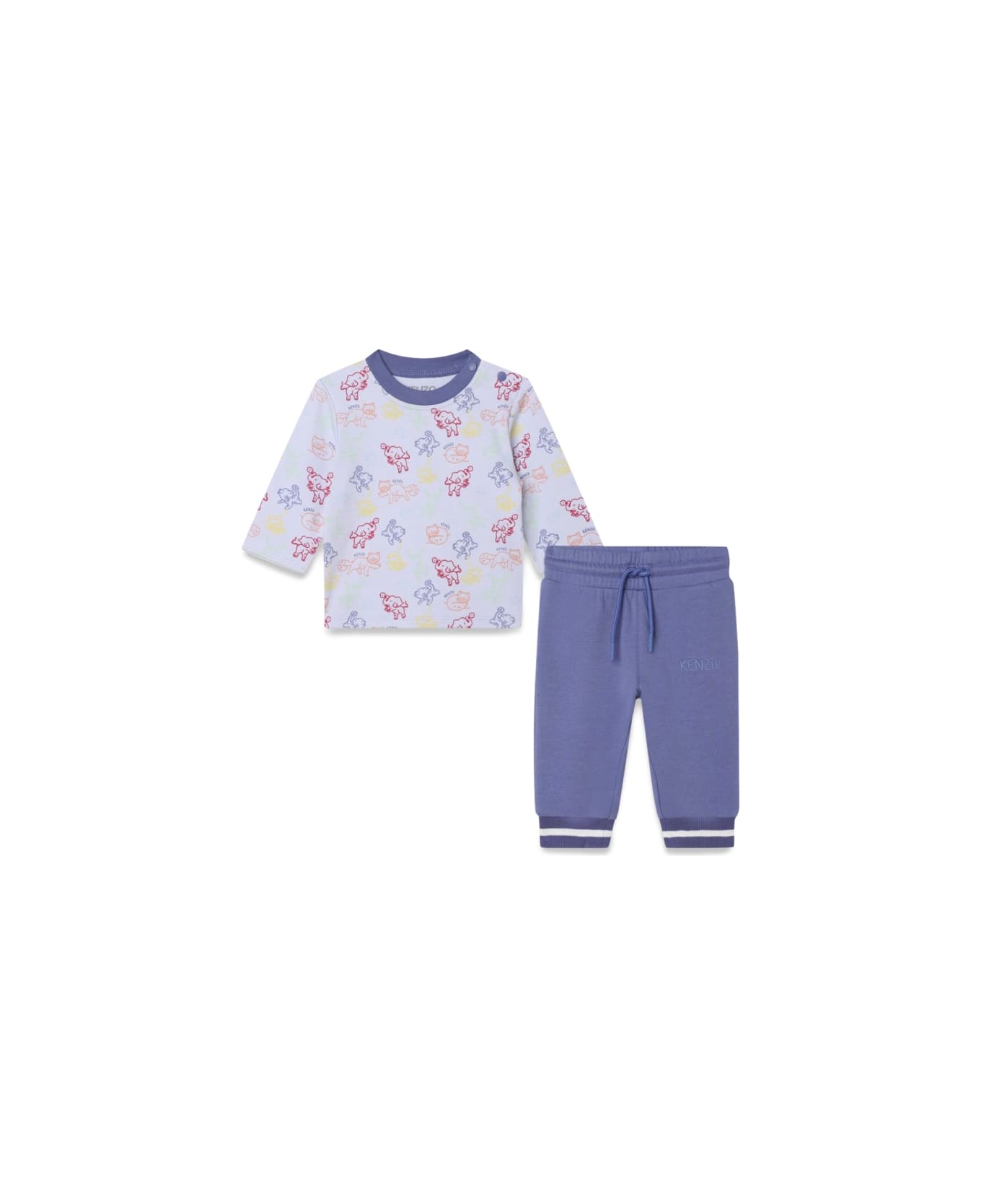 Kenzo Kids Ml T-shirt And Jogger Set - BABY BLUE