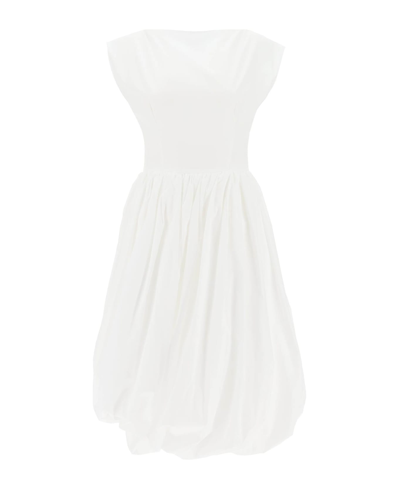 Marni White Cotton Midi Dress - LILY WHITE (White)