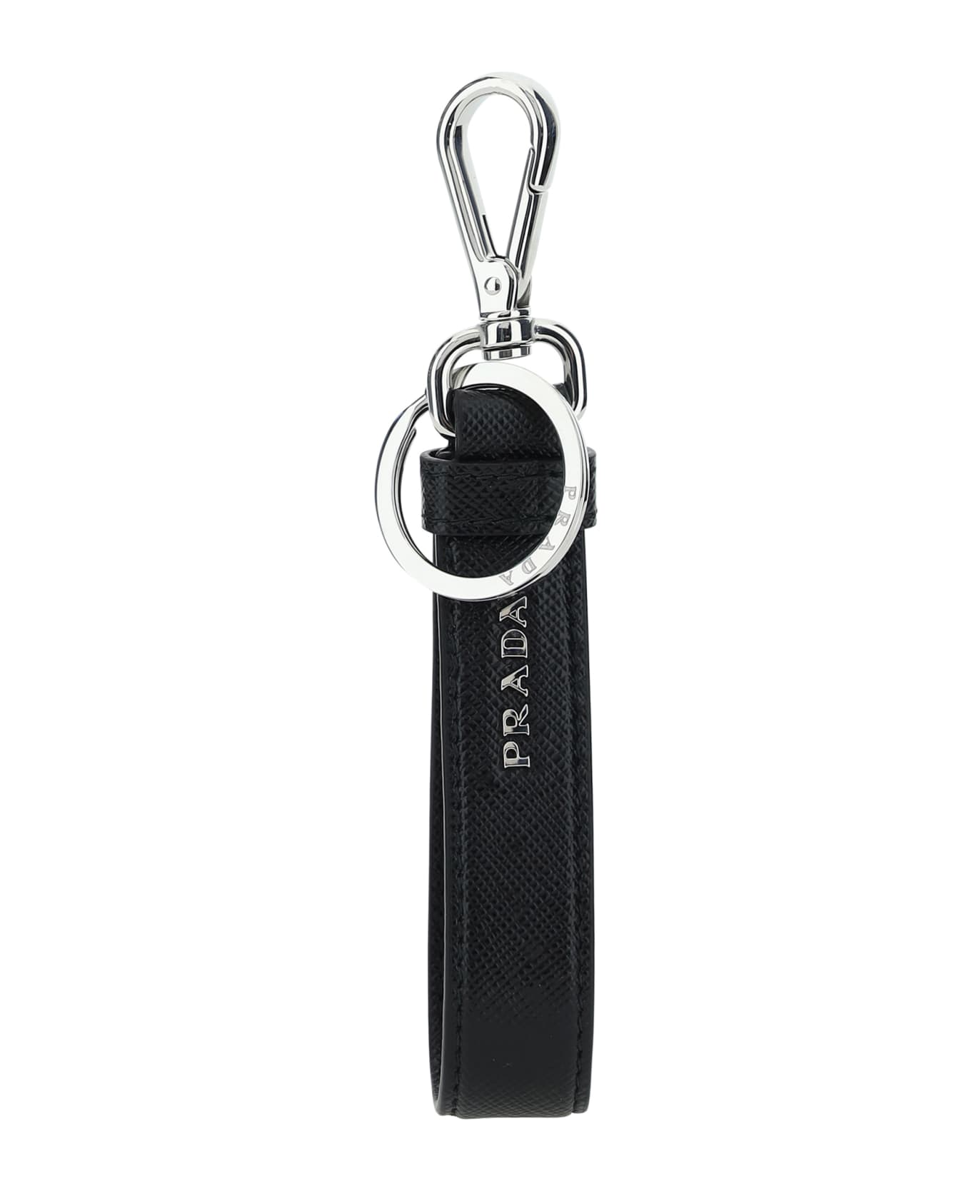 Prada Calfskin Keychain - Nero
