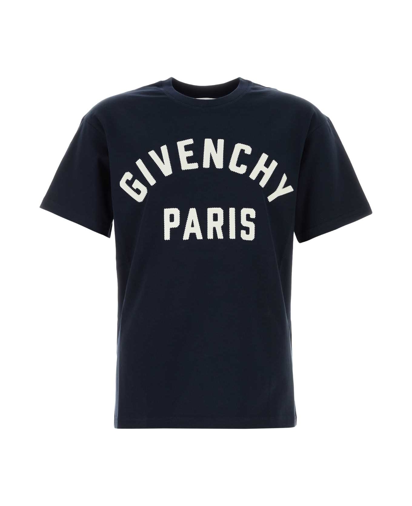 Givenchy Dark Blue Cotton T-shirt - NAVYWHITE