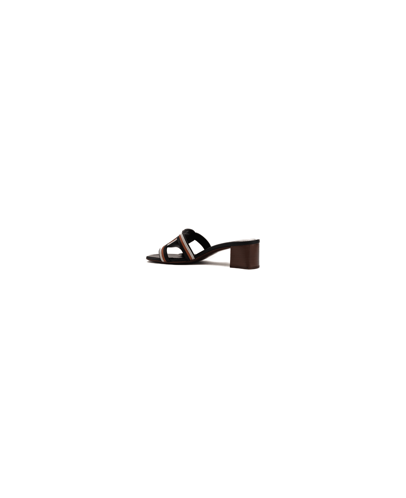 Tod's Kate Leather Sandal - Nero/arancio/bianco サンダル
