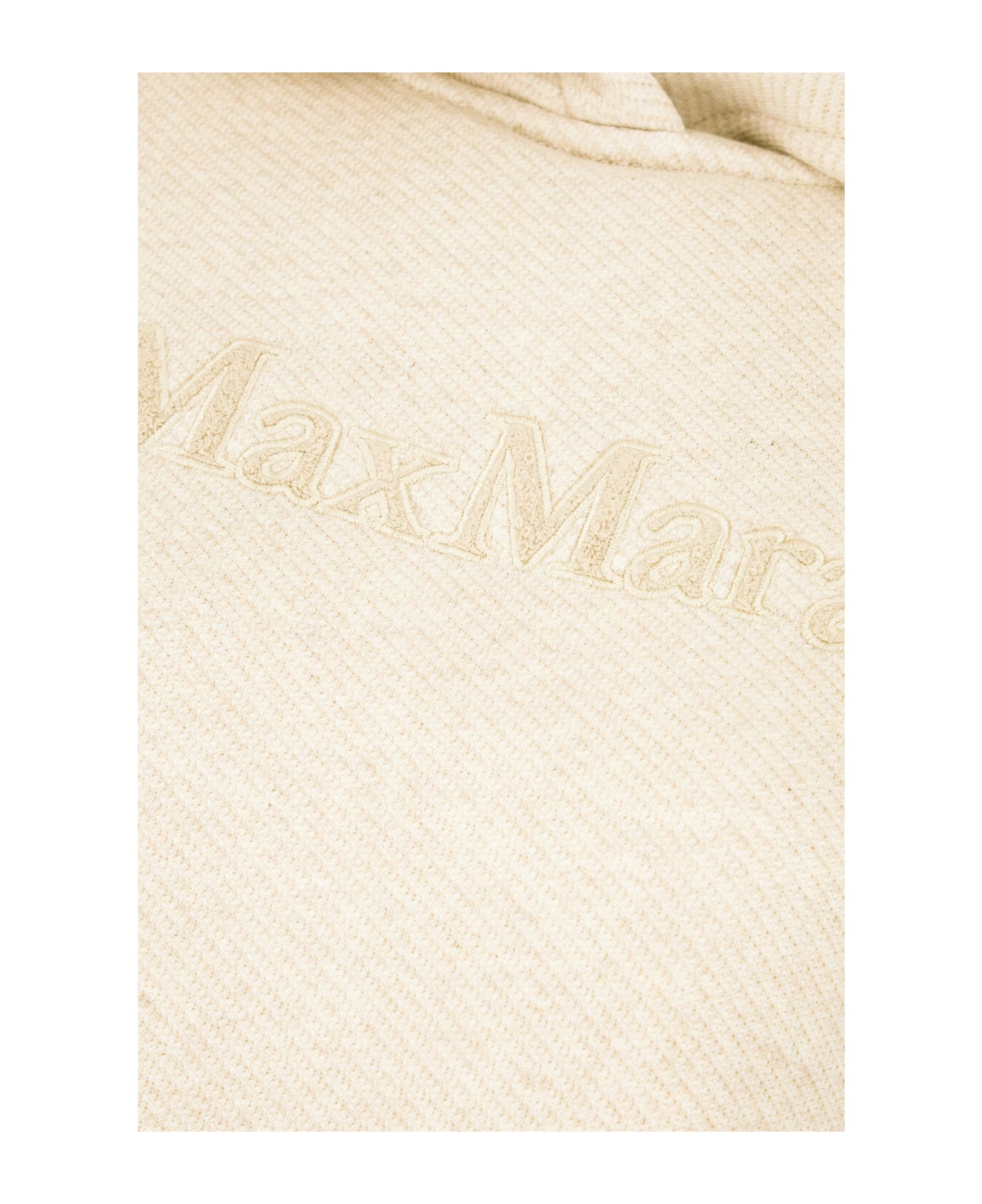 Max Mara Sand Cotton Blend Sweatshirt - Bianco
