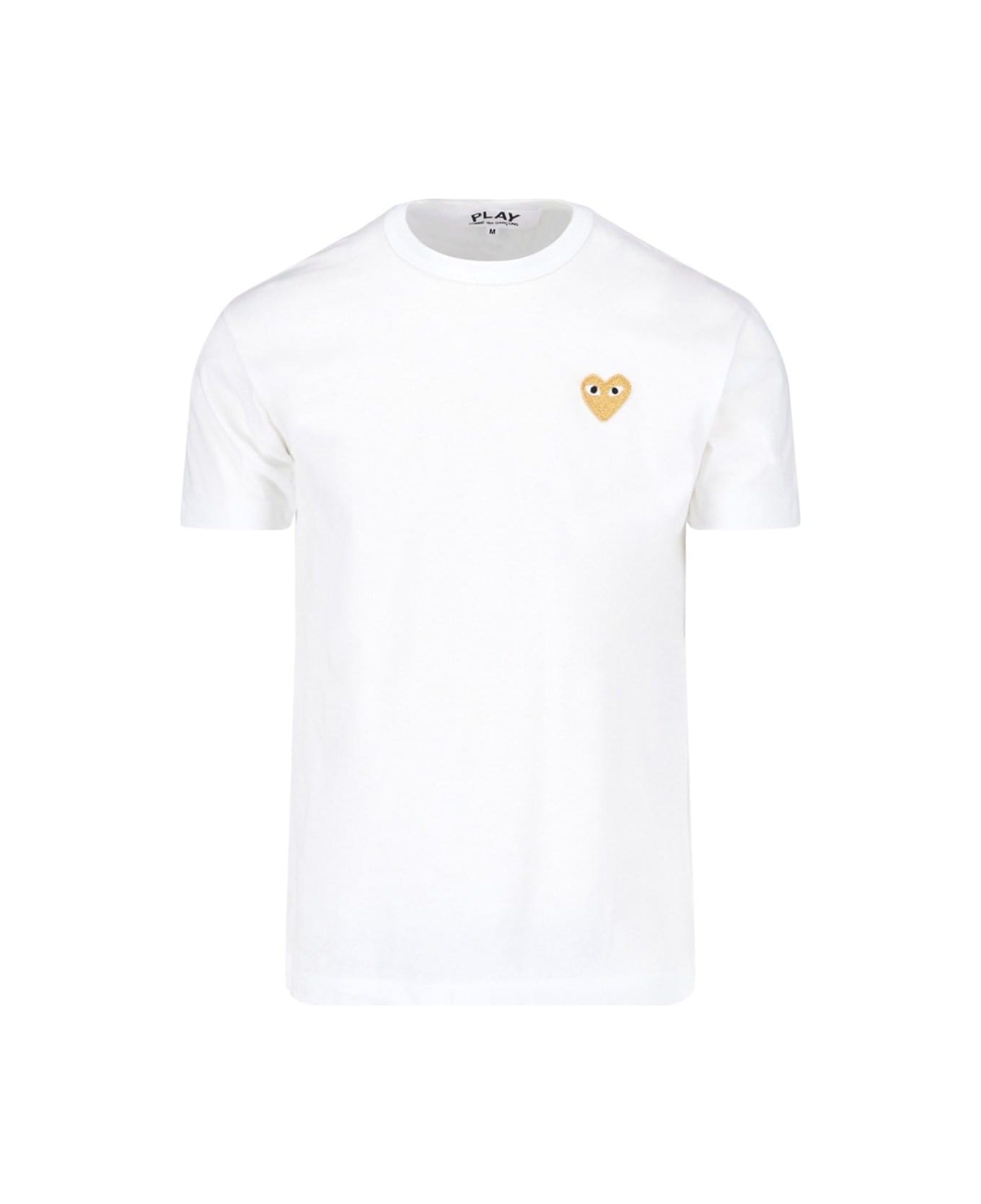Comme des Garçons Play Logo T-shirt - WHITE